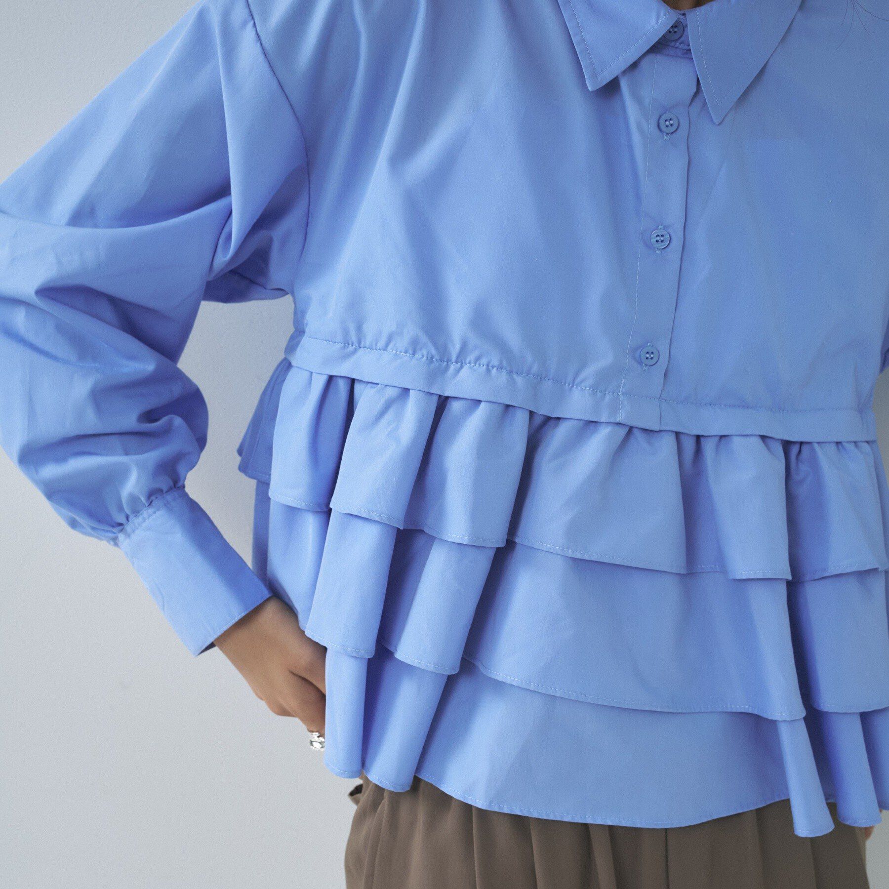 GALLEST「【一部店舗限定】ティアードフリルシャツ」|シャツ・ブラウス|