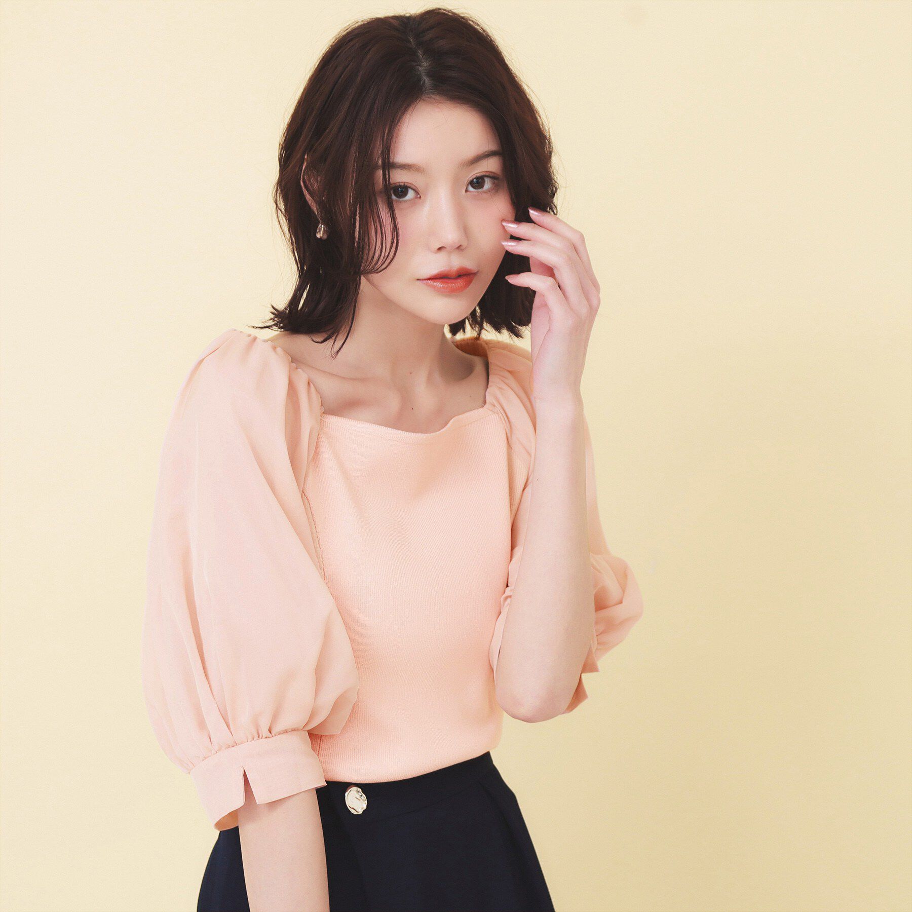 index「バルーンシアードッキングスクエアニット【洗濯機OK】」|ニット・セーター|