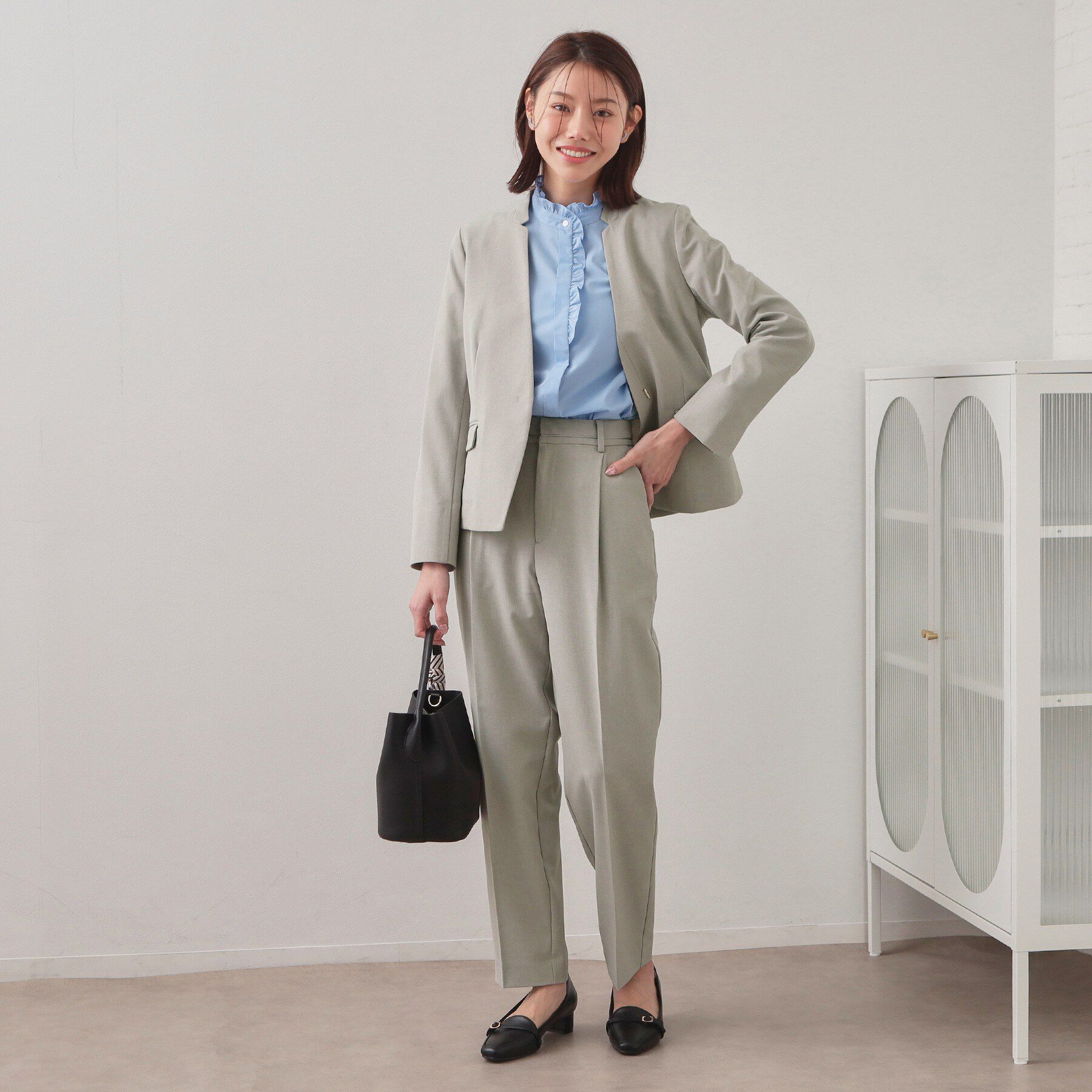 index「ストレッチテーパードパンツ/セットアップ対応可【洗濯機OK/接触冷感/吸水速乾/防シワ】《SS～LL」|その他|