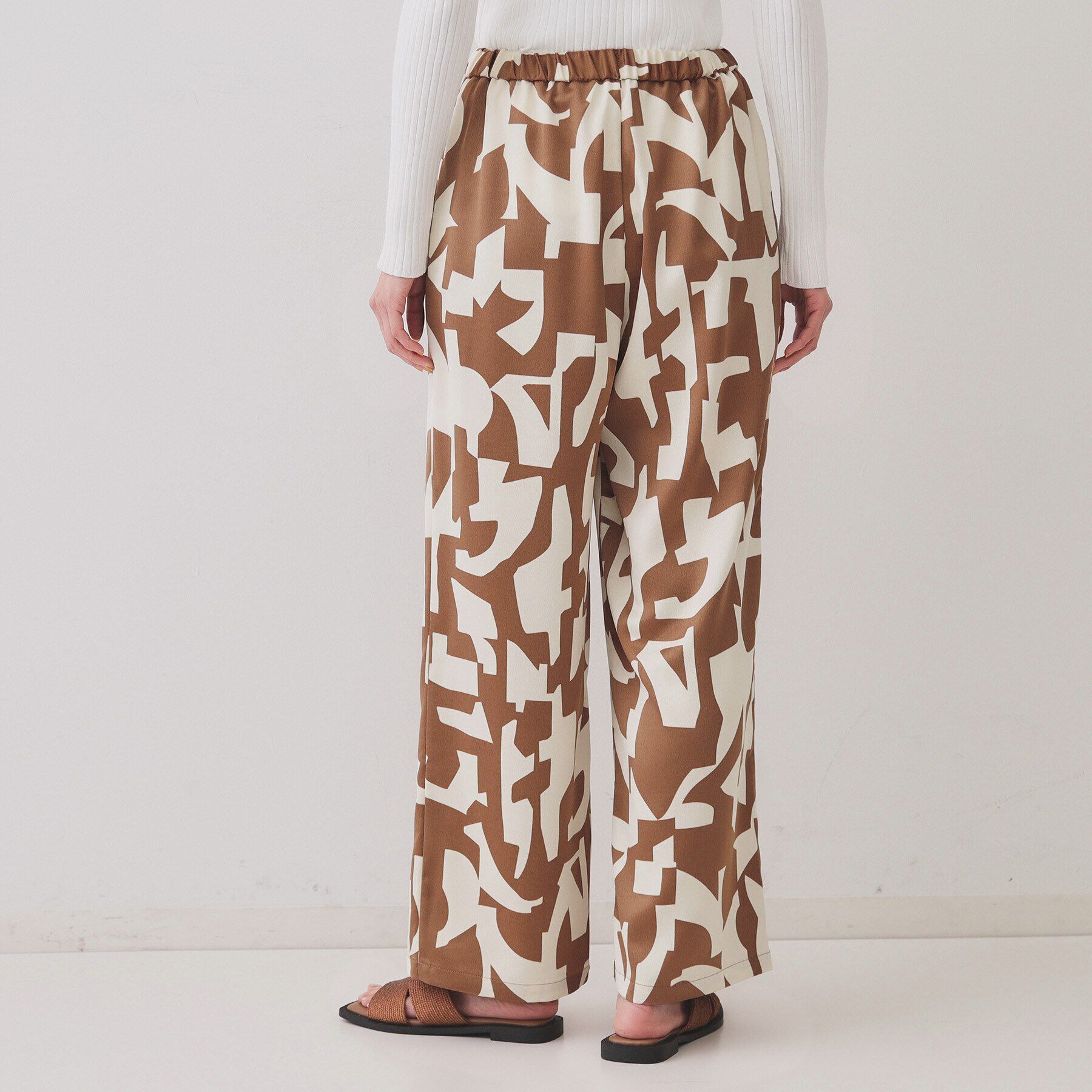 OPAQUE.CLIP「幾何プリントイージーワイドパンツ【洗濯機洗い可】」|その他|