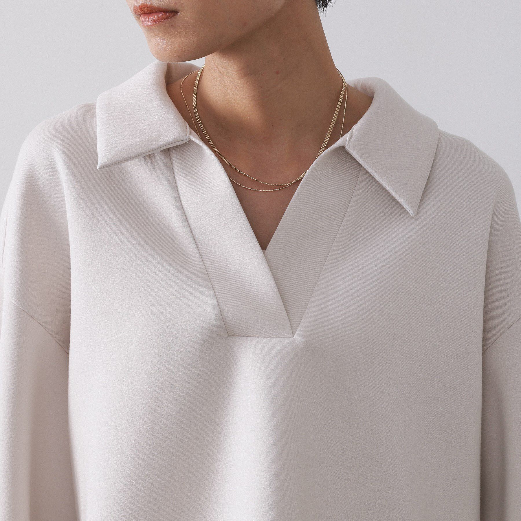 OPAQUE.CLIP「スキッパートップス【UVケア/洗濯機OK】」|Tシャツ・カットソー|