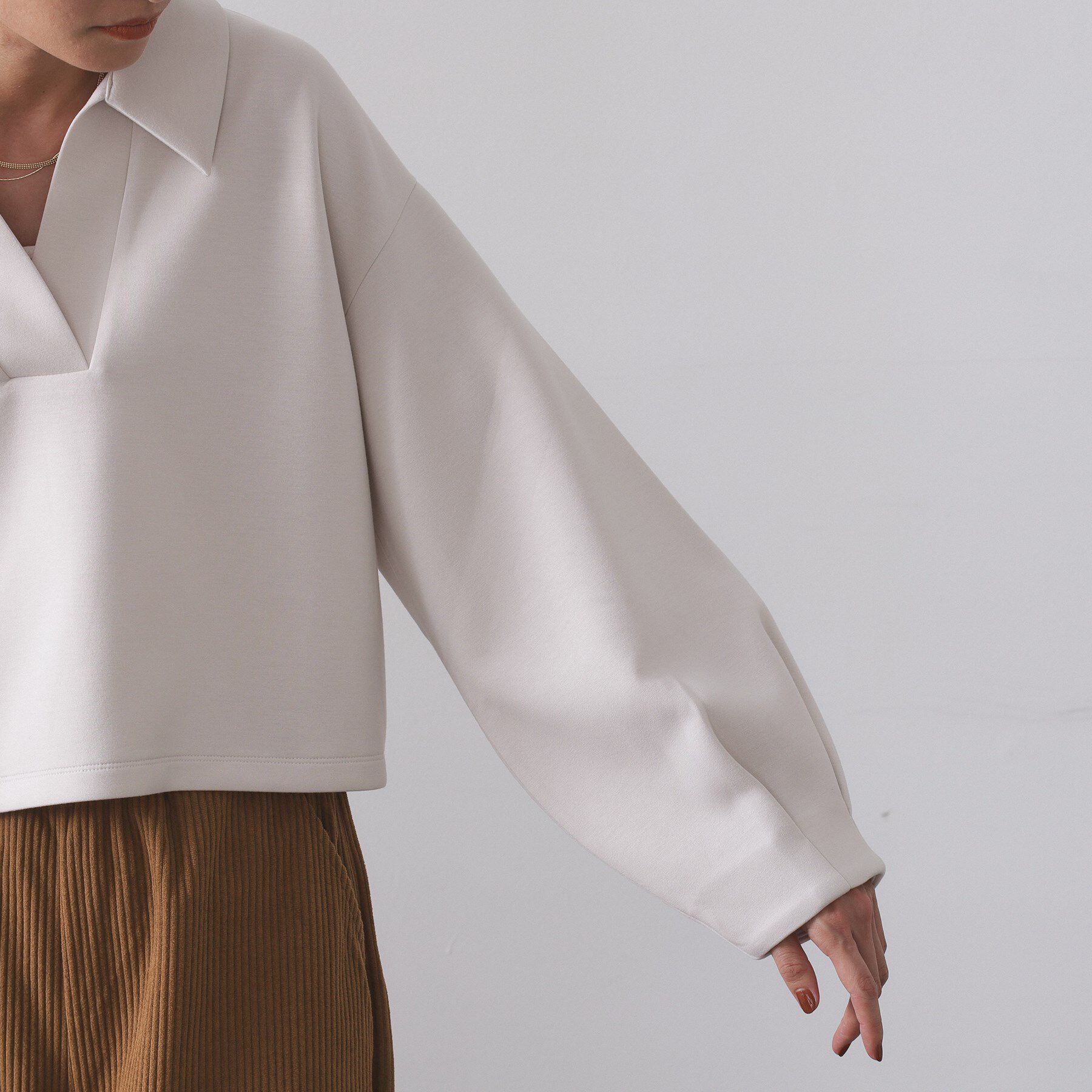 OPAQUE.CLIP「スキッパートップス【UVケア/洗濯機OK】」|Tシャツ・カットソー|