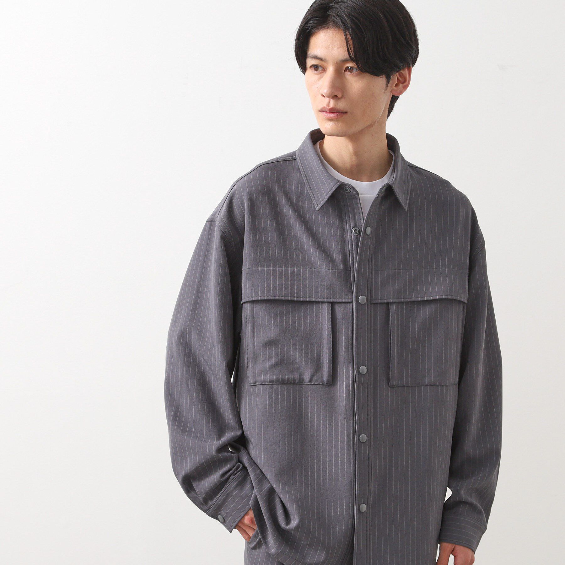 THE SHOP TK「ダブルポケットシャツ【セットアップ可/洗濯機OK】」|シャツ・ブラウス|