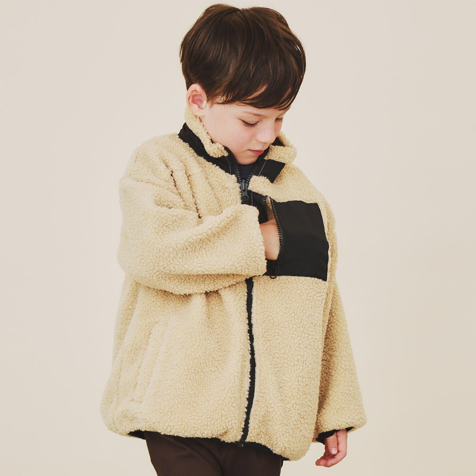 THE SHOP TK「【110－160】ボアリバーシブブルゾン/洗濯機OK」|ブルゾン・スタジャン|