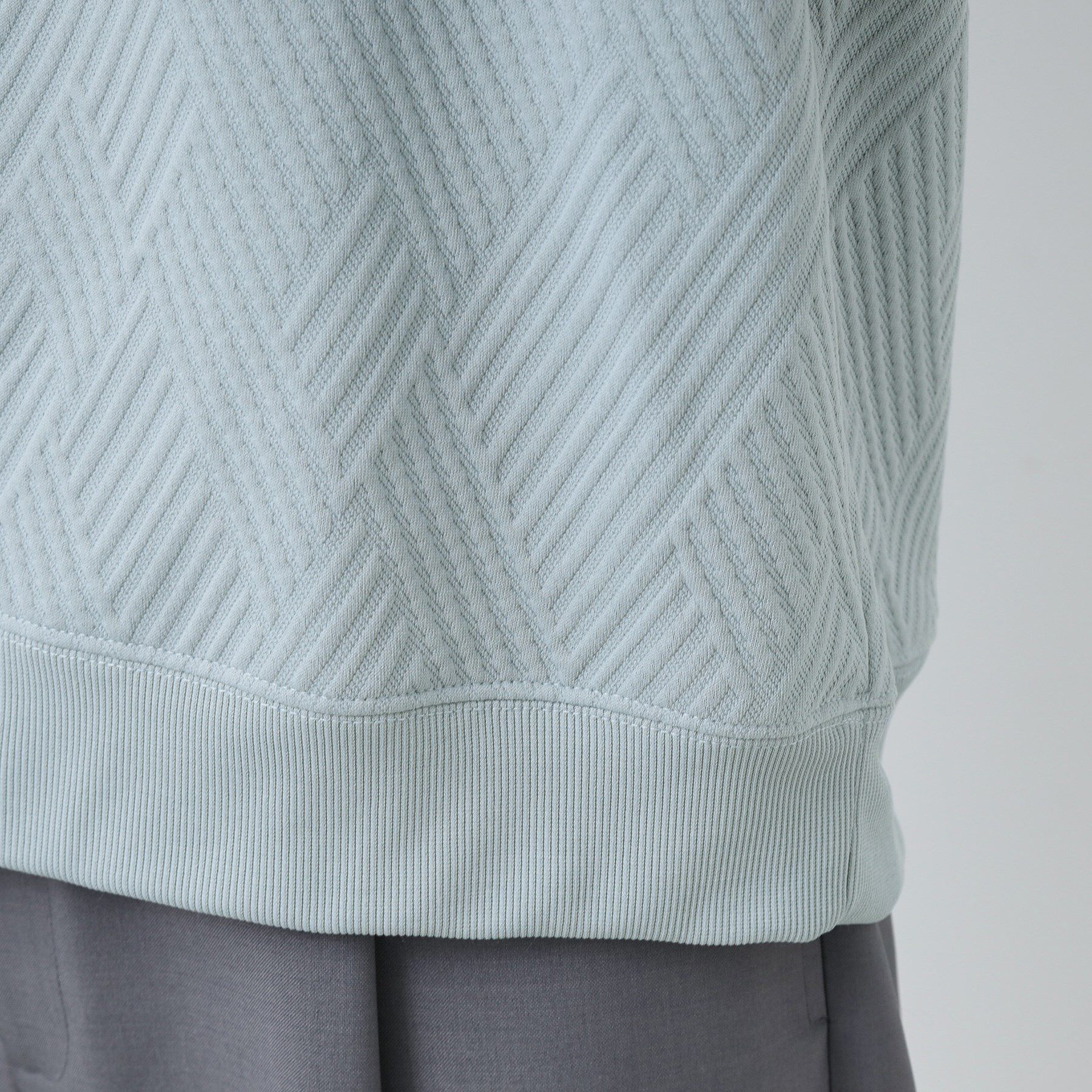 THE SHOP TK「【大人の上品カジュアルに】ふくれキルトスウェット　軽量/洗濯機OK」|パーカー|