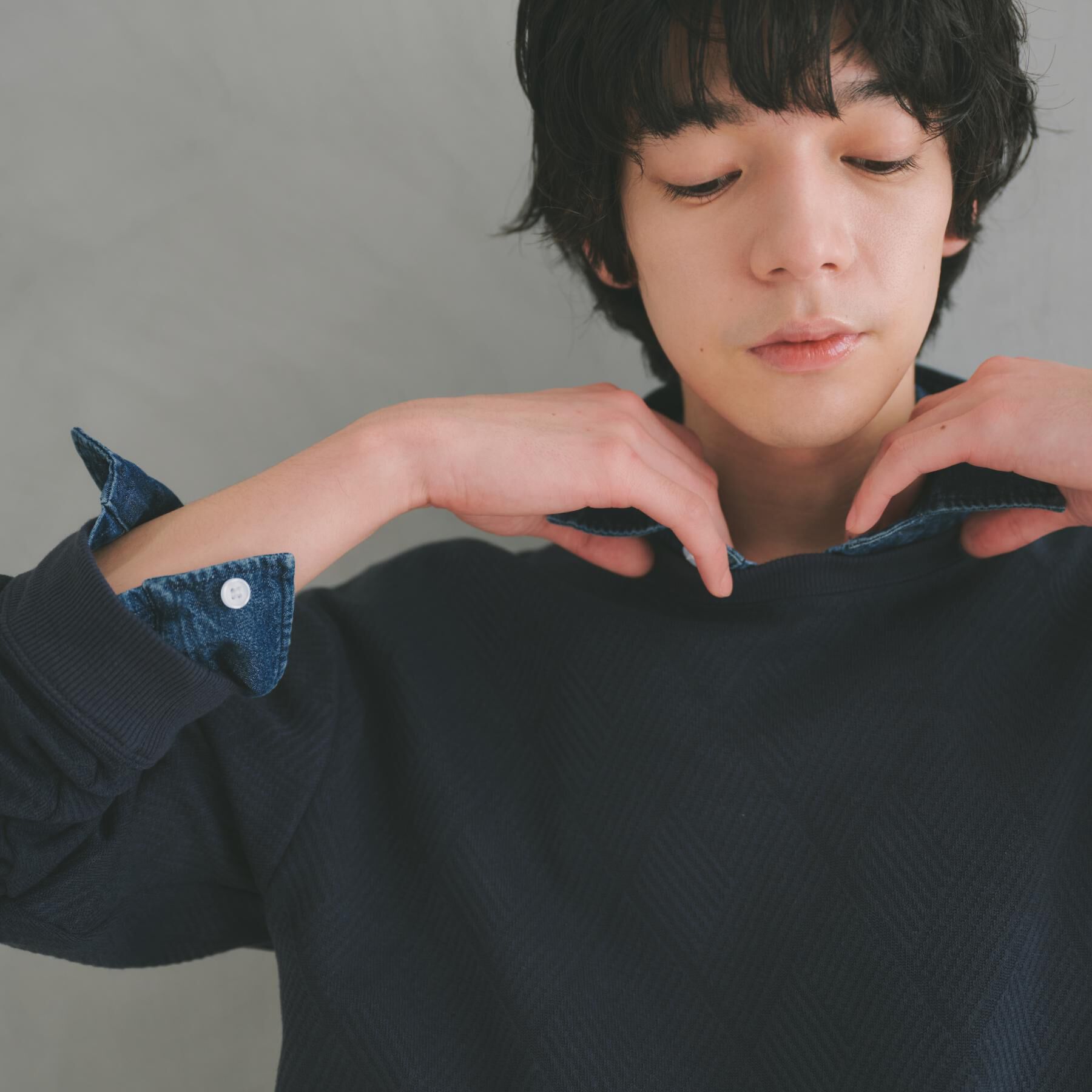 THE SHOP TK「【大人のデイリースタイルを格上げ】ジャカードリンクススウエット　洗濯機OK」|パーカー|