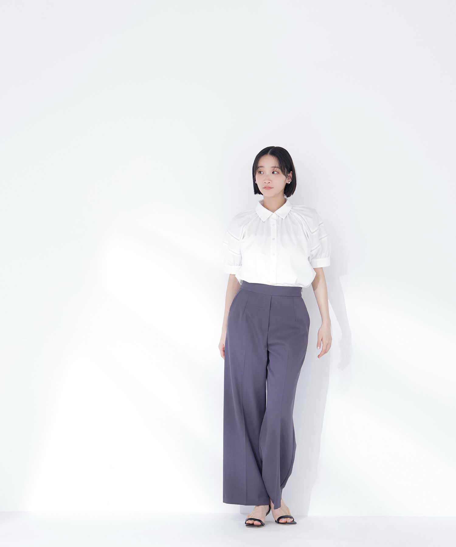  「パフスリーブレースブラウス」|シャツ・ブラウス|