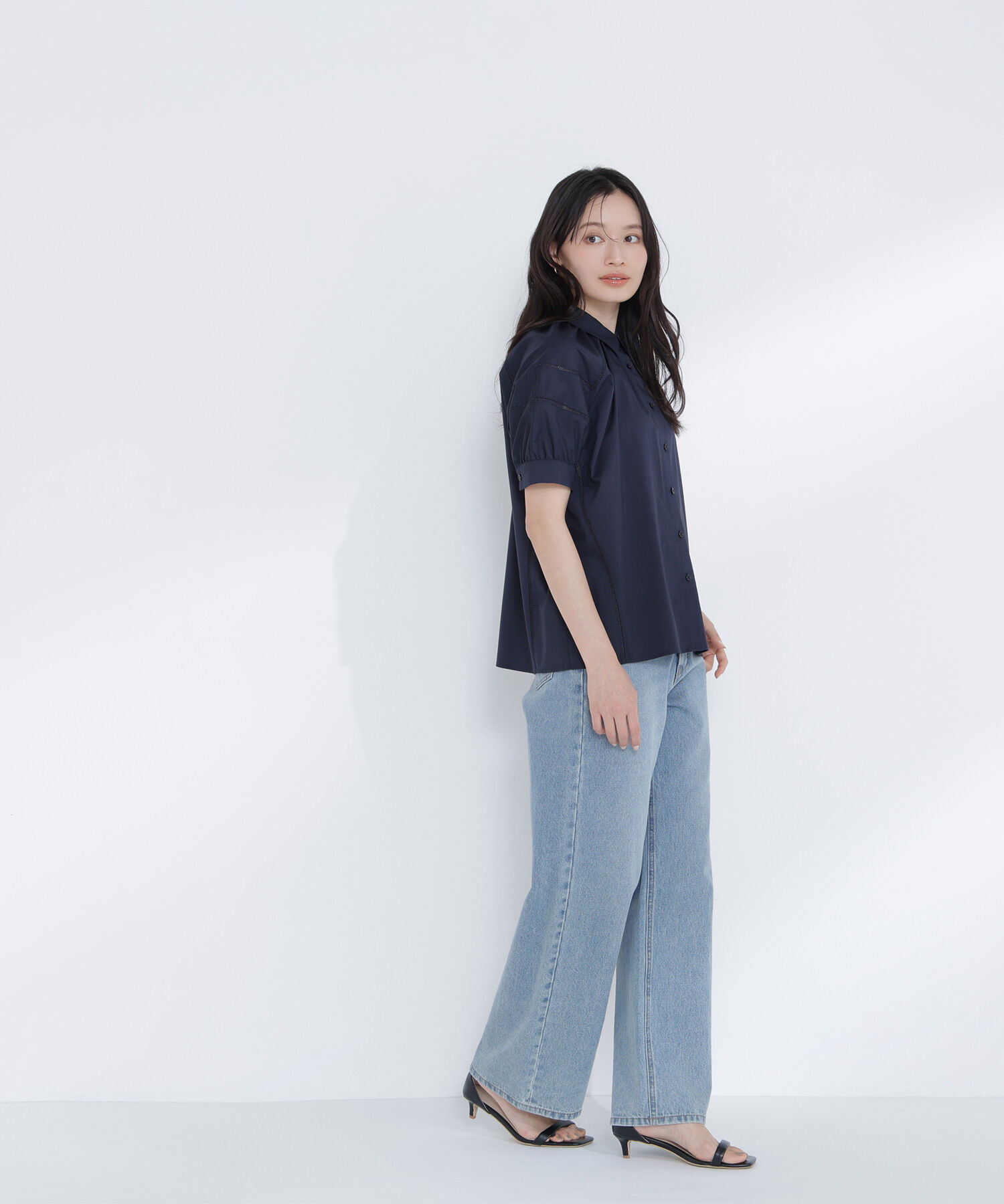  「パフスリーブレースブラウス」|シャツ・ブラウス|