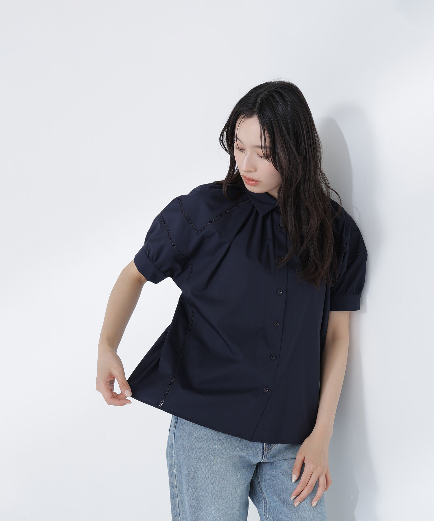  「パフスリーブレースブラウス」|シャツ・ブラウス|