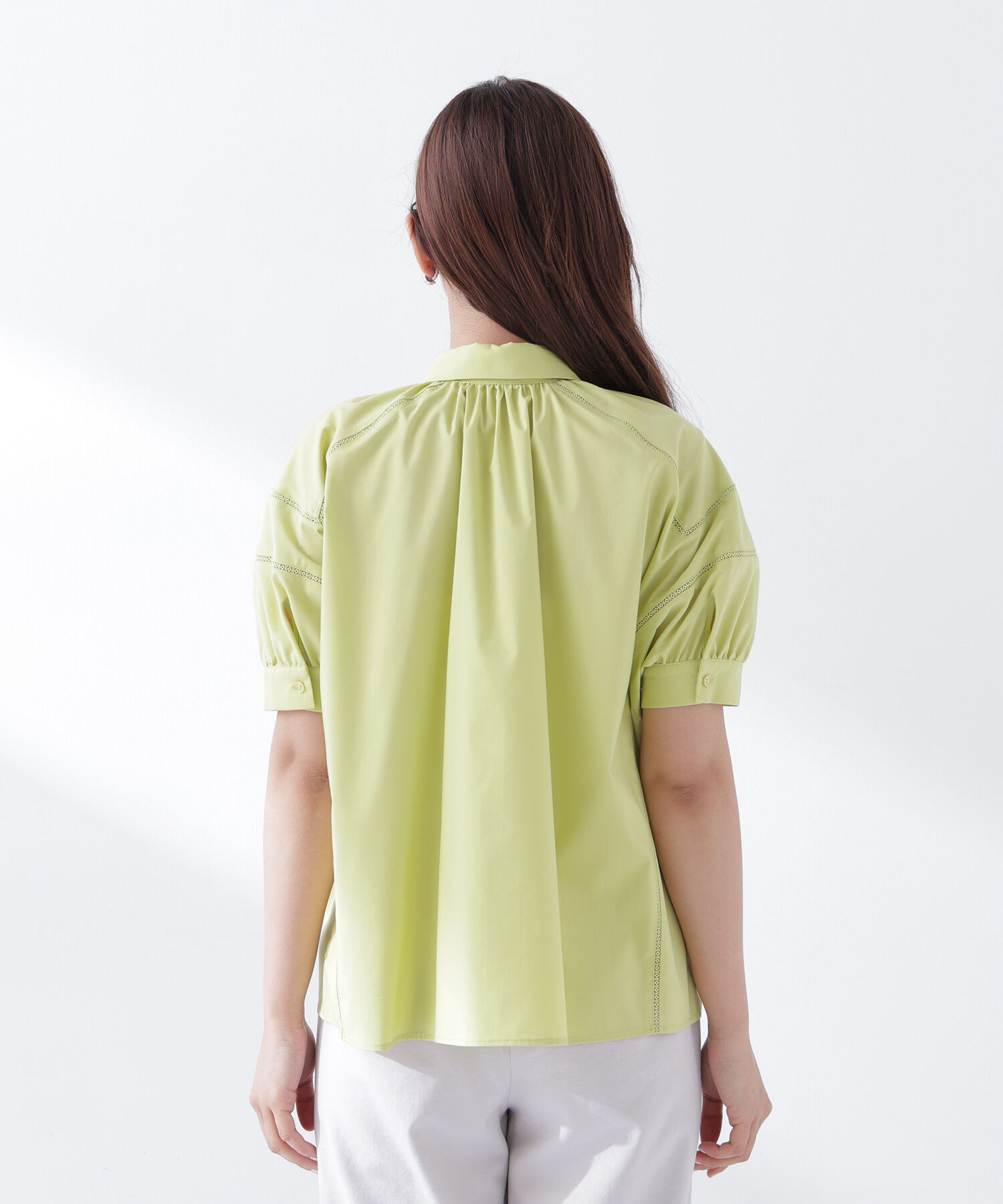  「パフスリーブレースブラウス」|シャツ・ブラウス|