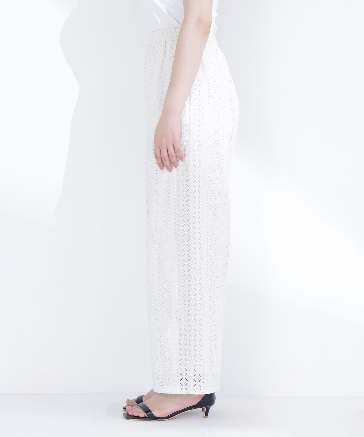  「パッチワークレース SETUP ストレートパンツ」|その他|