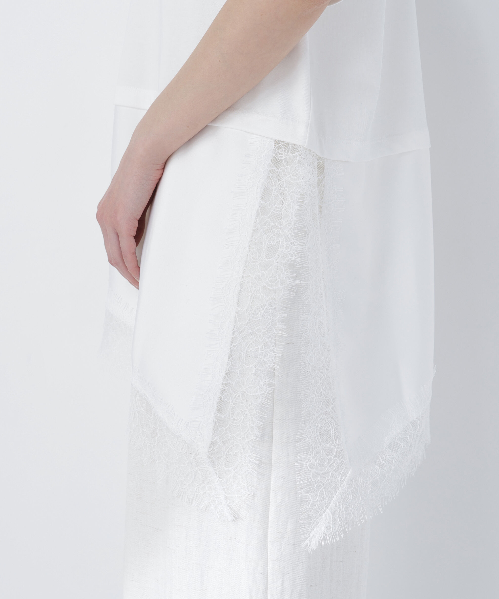  「レースドッキングロゴTシャツ」|Tシャツ・カットソー|