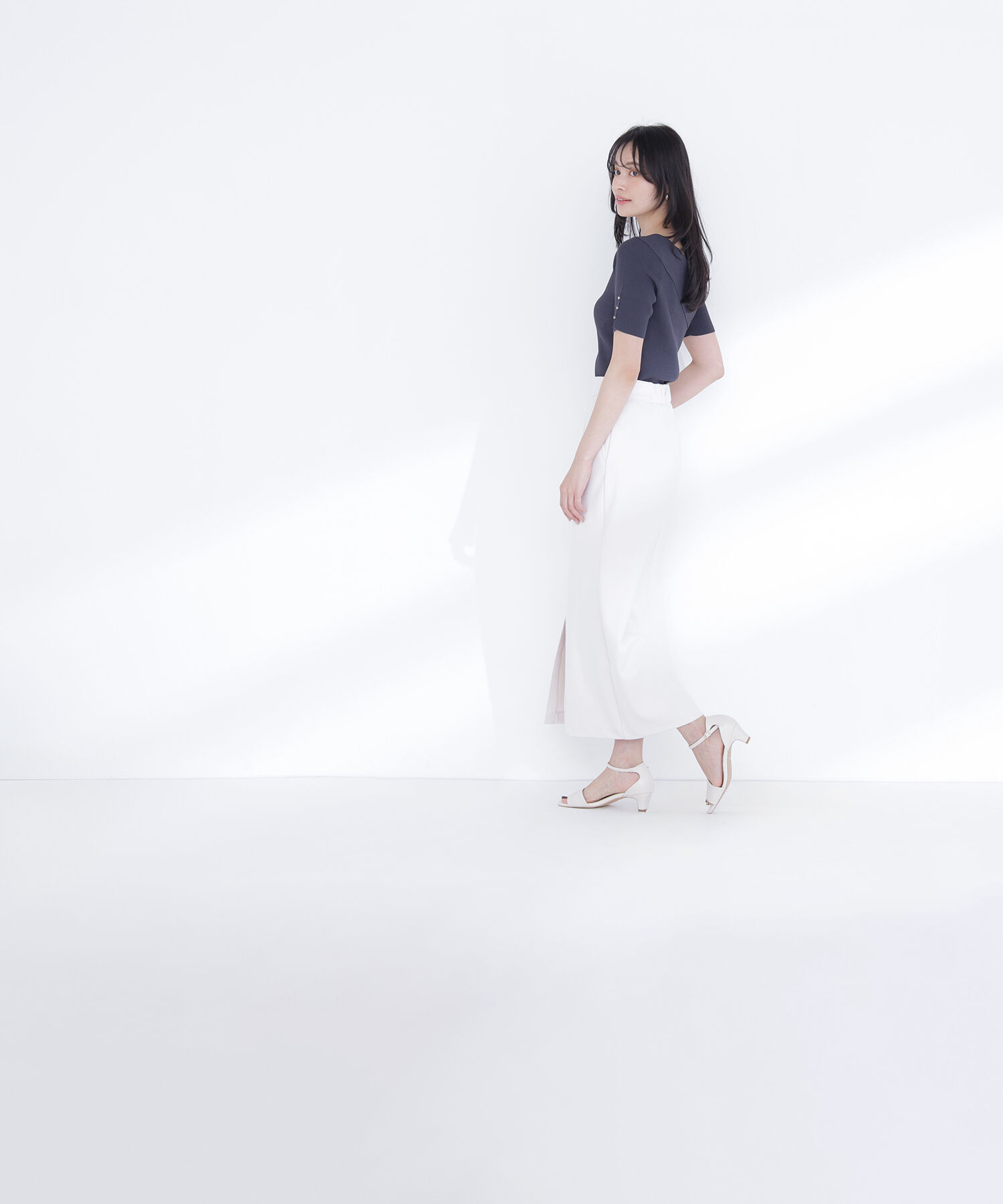  「クロスネックリブニット」|ニット・セーター|