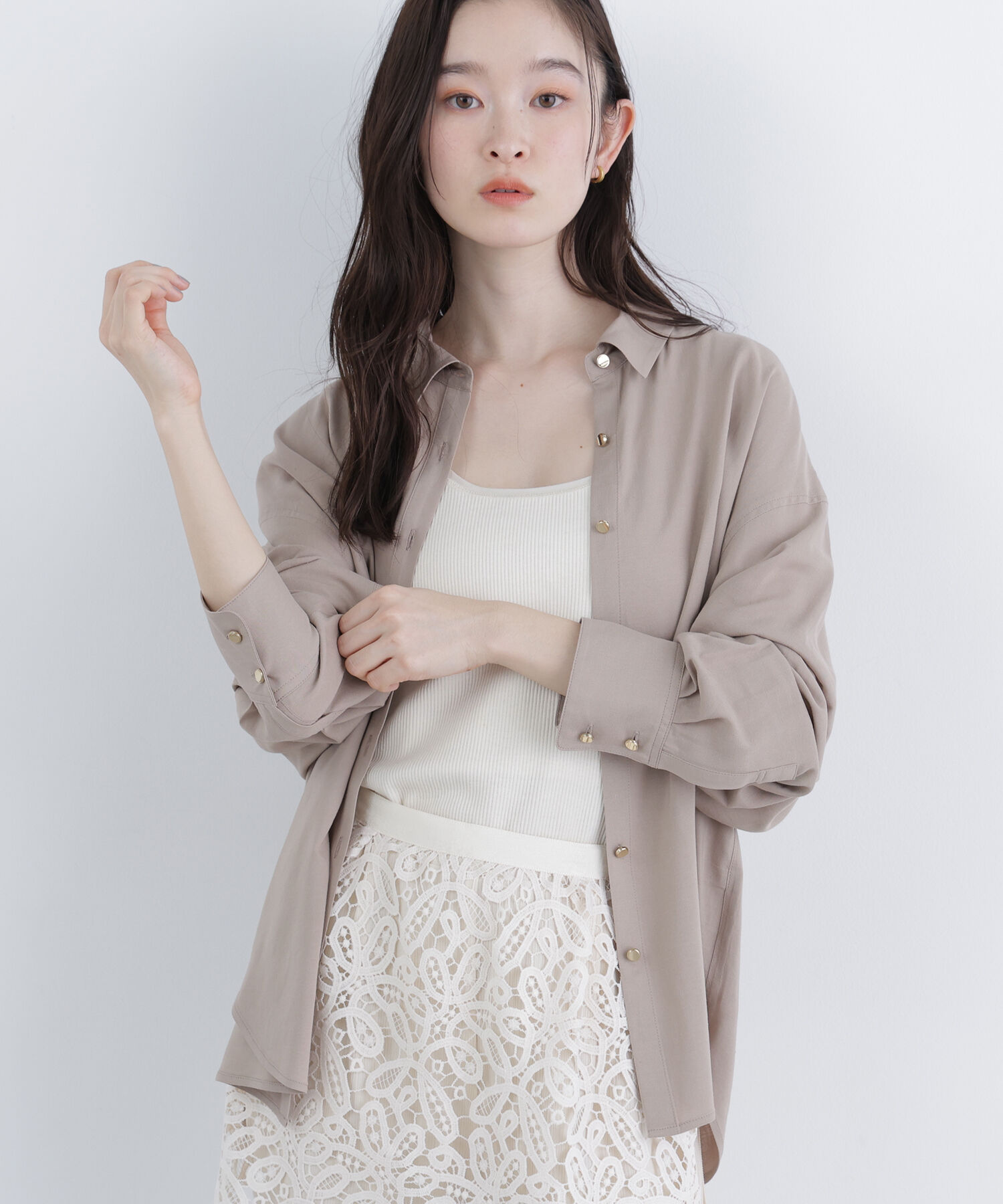  「〈N.〉リネンブレンドシャツ」|シャツ・ブラウス|