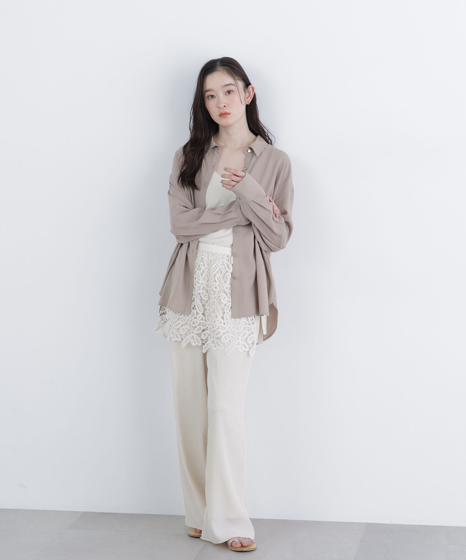  「〈N.〉リネンブレンドシャツ」|シャツ・ブラウス|