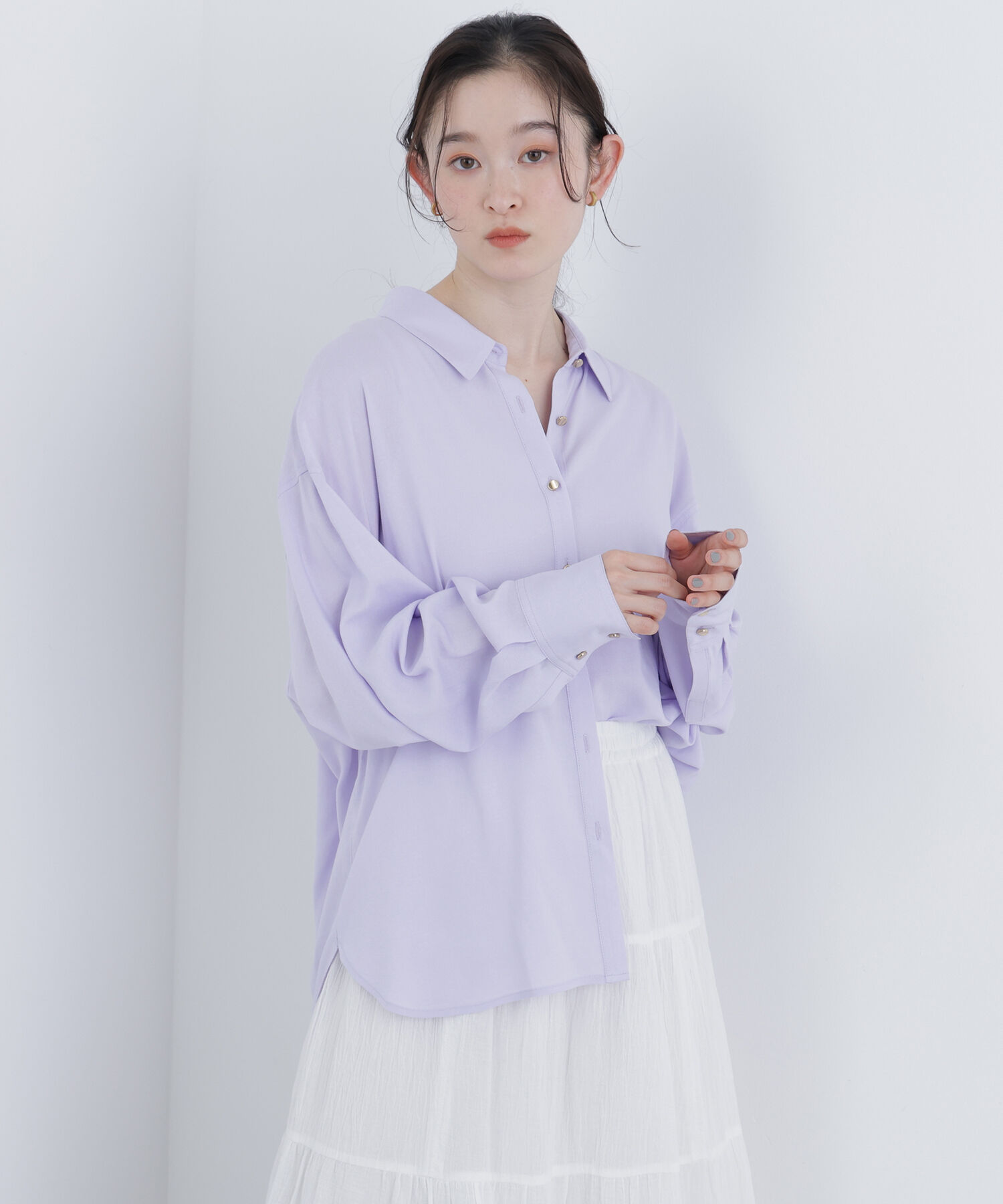  「〈N.〉リネンブレンドシャツ」|シャツ・ブラウス|