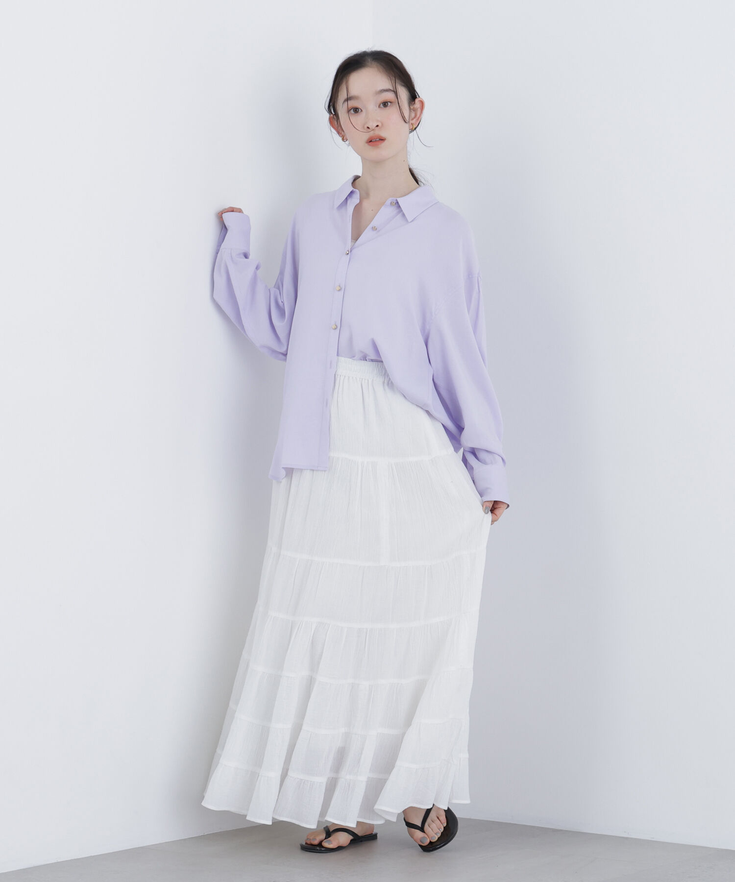  「〈N.〉リネンブレンドシャツ」|シャツ・ブラウス|