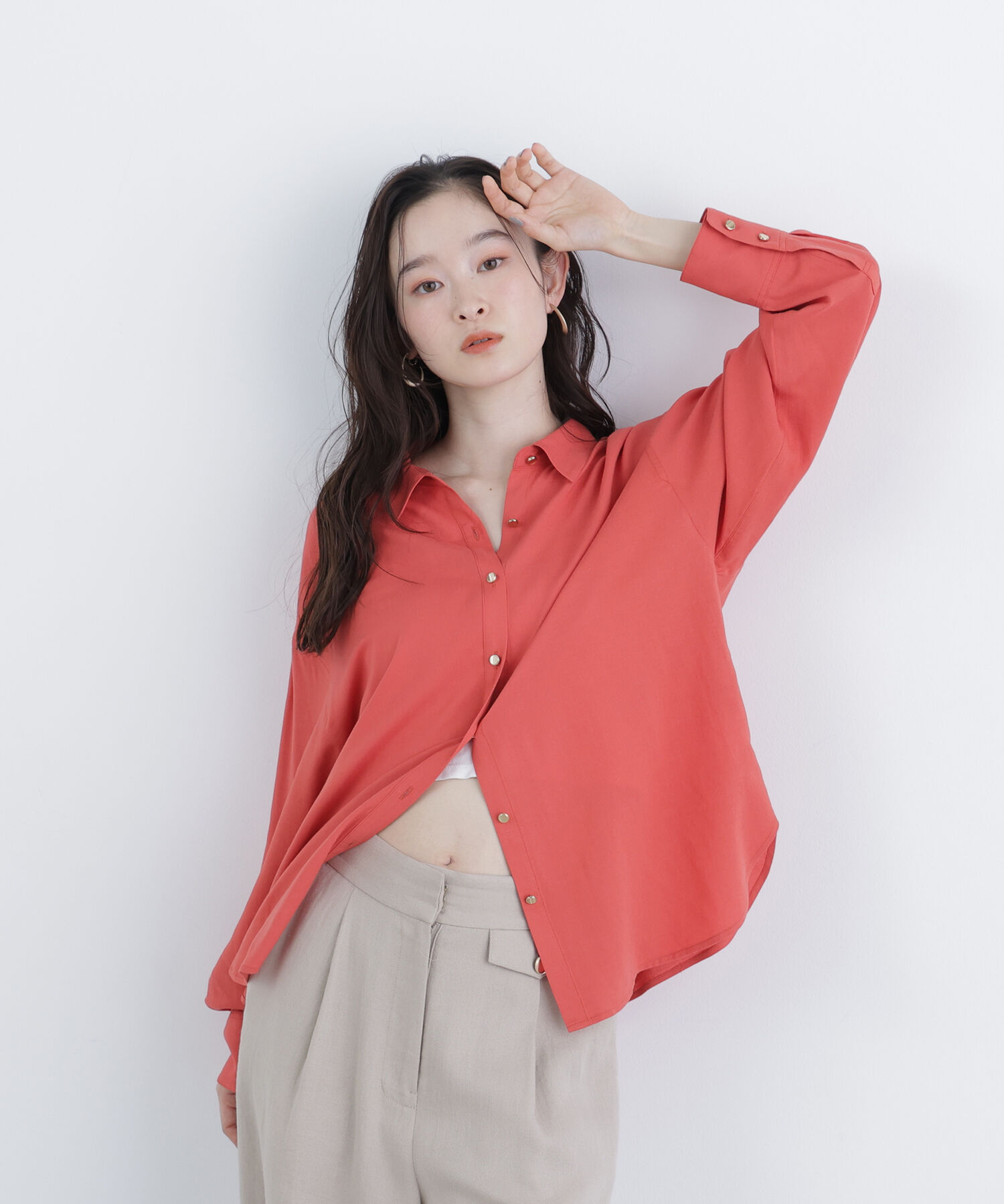  「〈N.〉リネンブレンドシャツ」|シャツ・ブラウス|