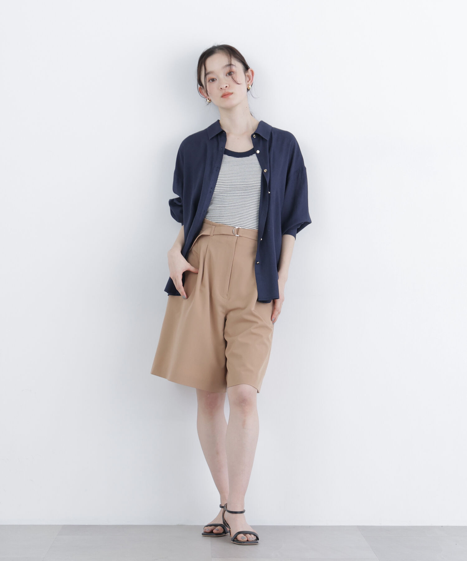  「〈N.〉リネンブレンドシャツ」|シャツ・ブラウス|