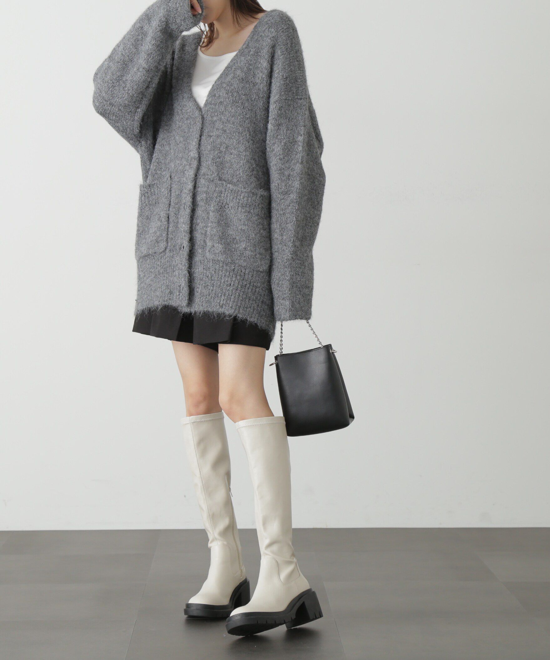  「ウール混リサイクルエコニットカーディガン」|ニット・セーター|