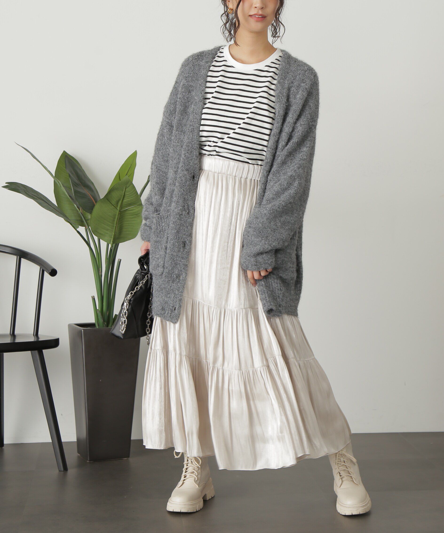  「ウール混リサイクルエコニットカーディガン」|ニット・セーター|