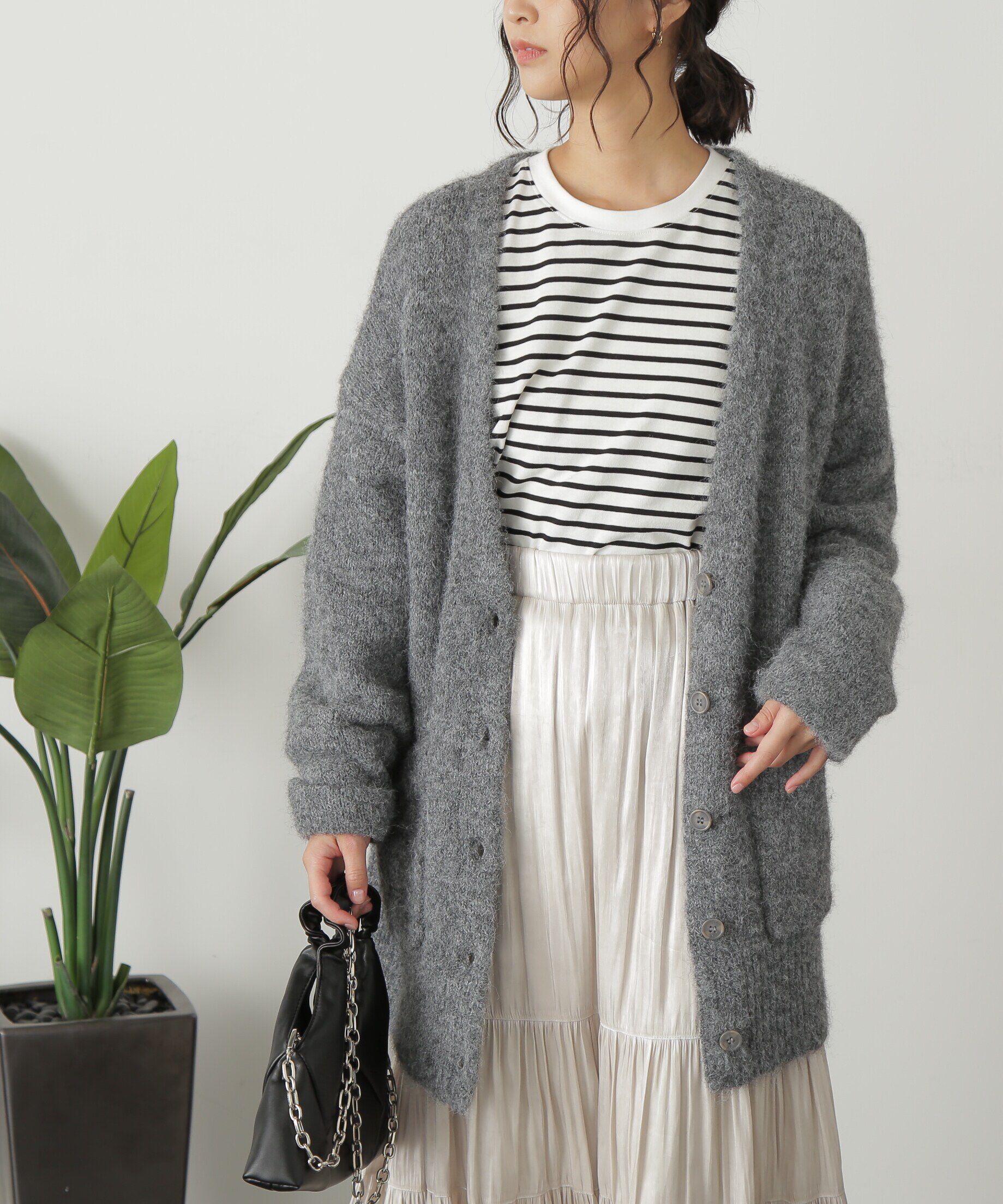  「ウール混リサイクルエコニットカーディガン」|ニット・セーター|