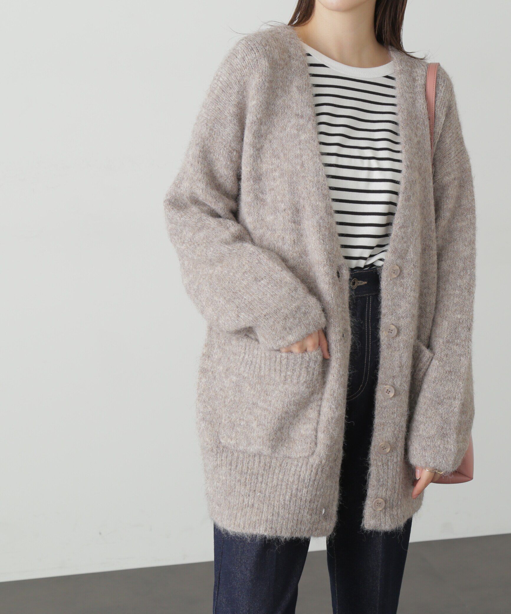  「ウール混リサイクルエコニットカーディガン」|ニット・セーター|