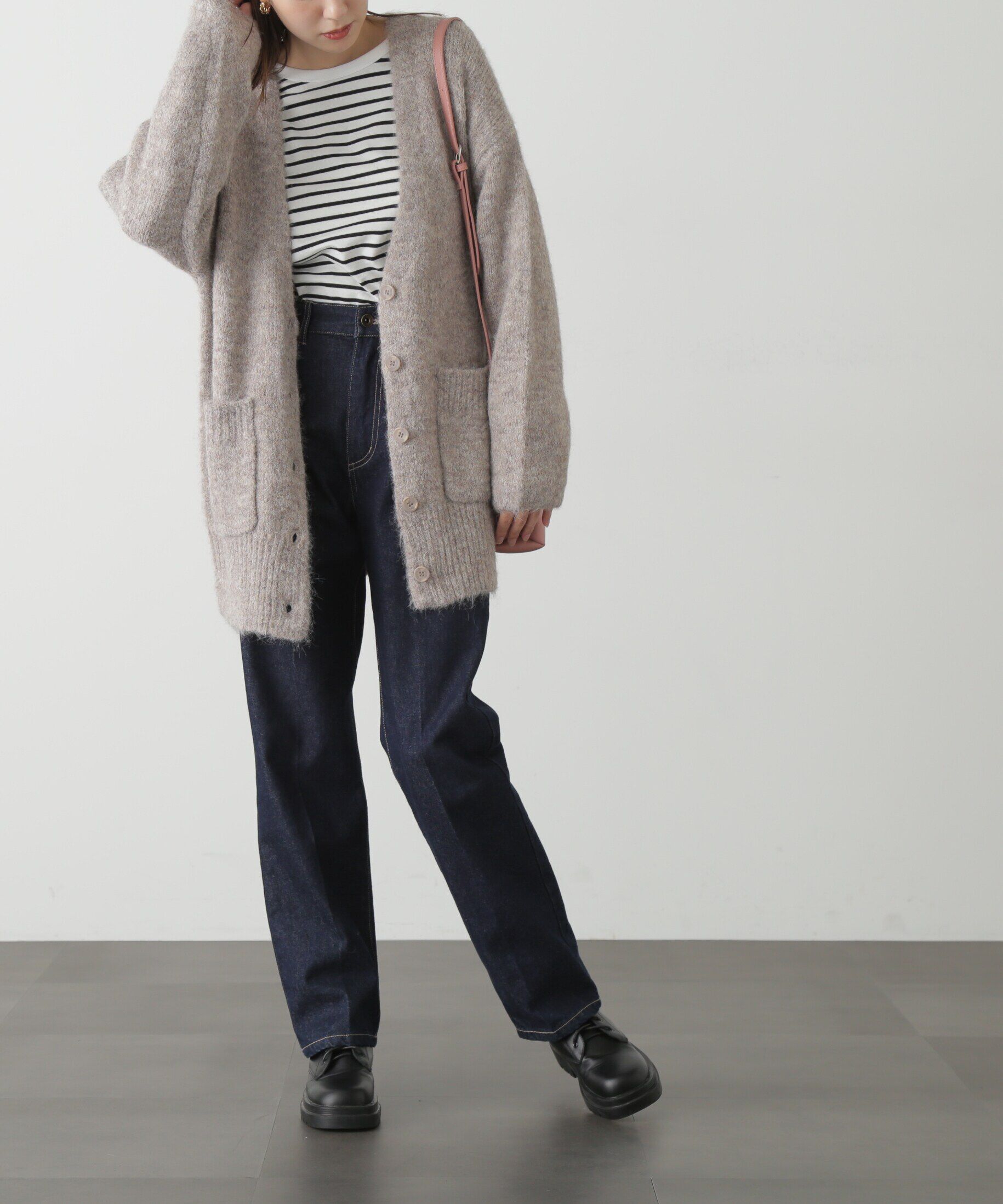  「ウール混リサイクルエコニットカーディガン」|ニット・セーター|