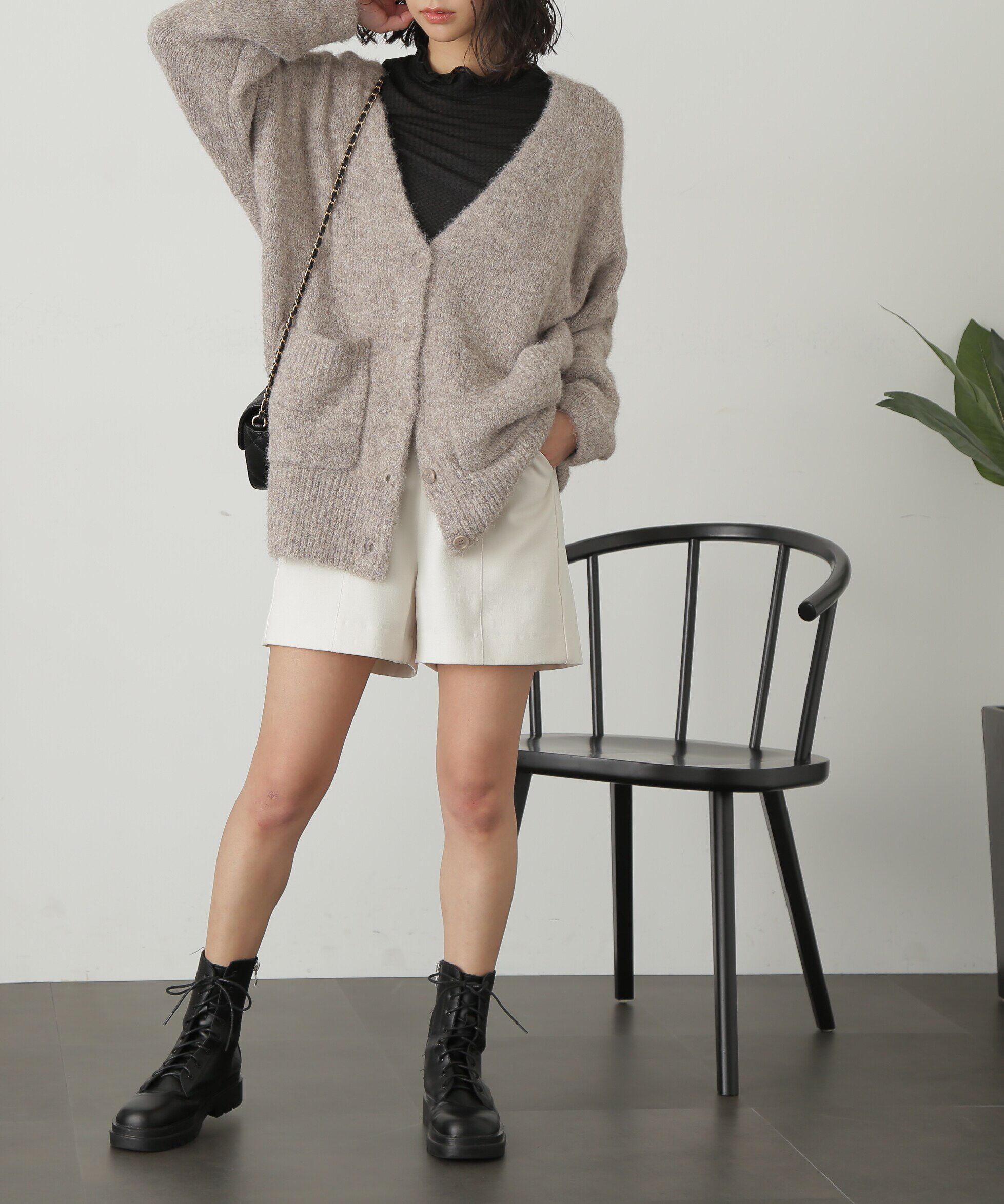  「ウール混リサイクルエコニットカーディガン」|ニット・セーター|