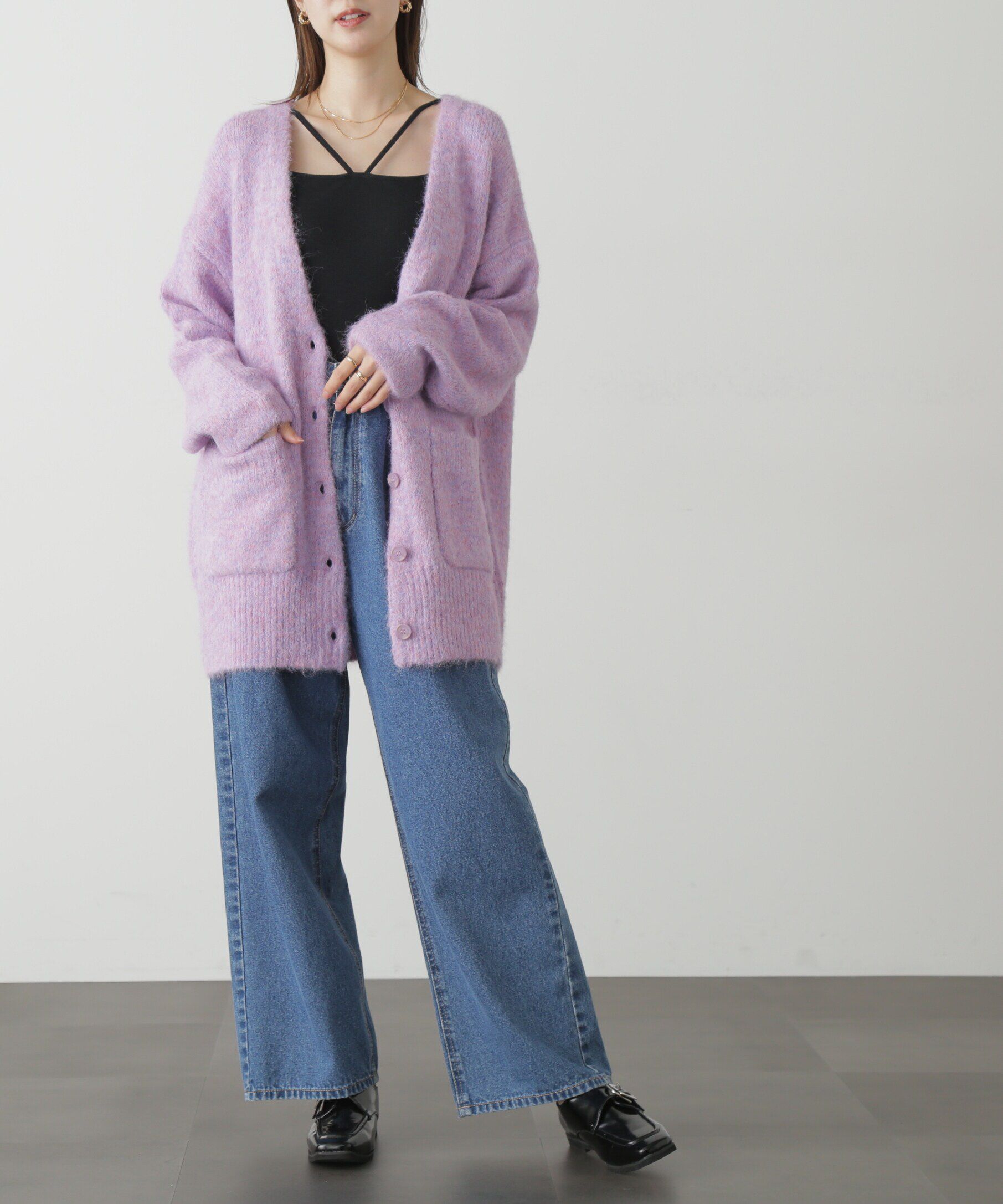  「ウール混リサイクルエコニットカーディガン」|ニット・セーター|