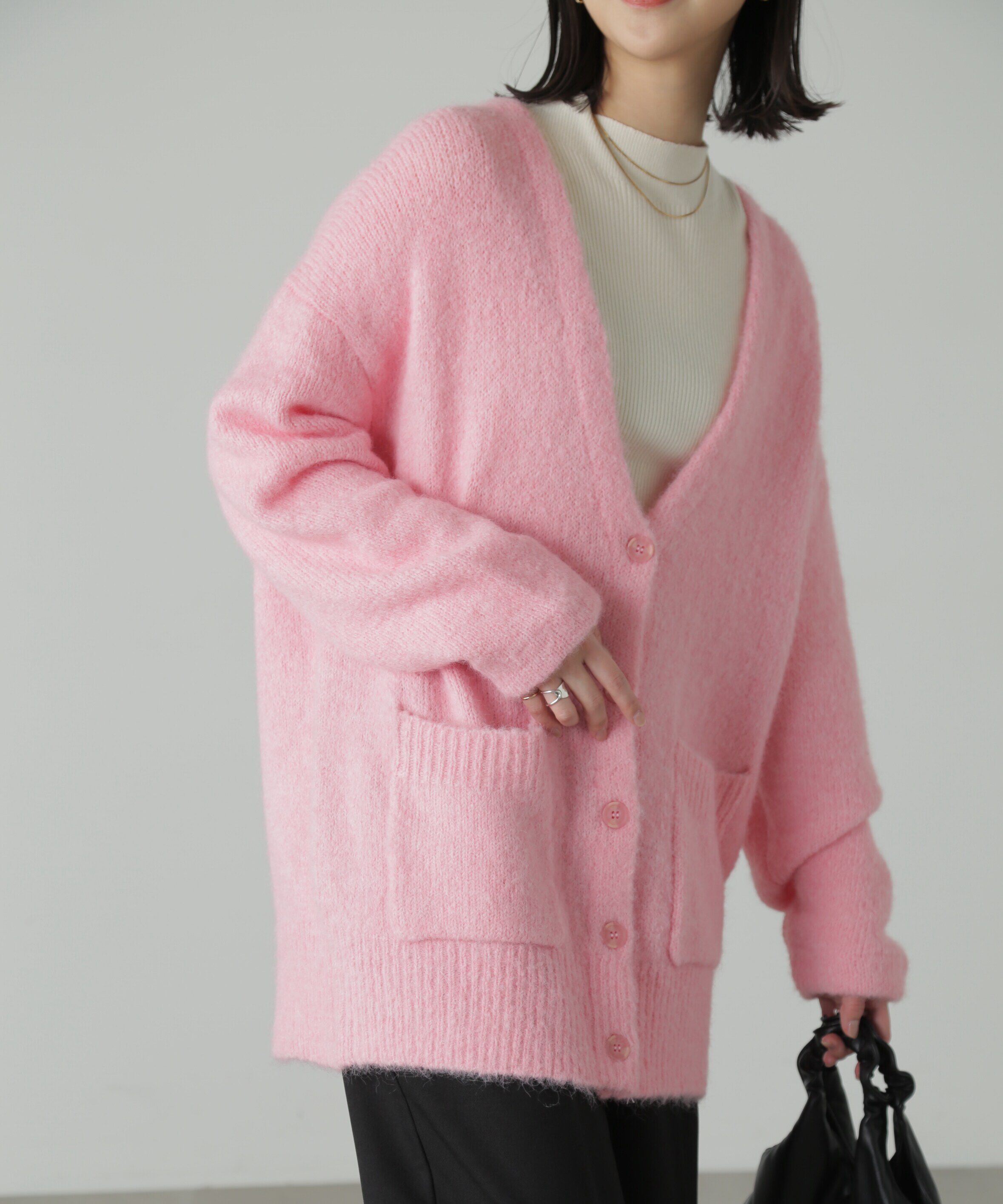  「ウール混リサイクルエコニットカーディガン」|ニット・セーター|