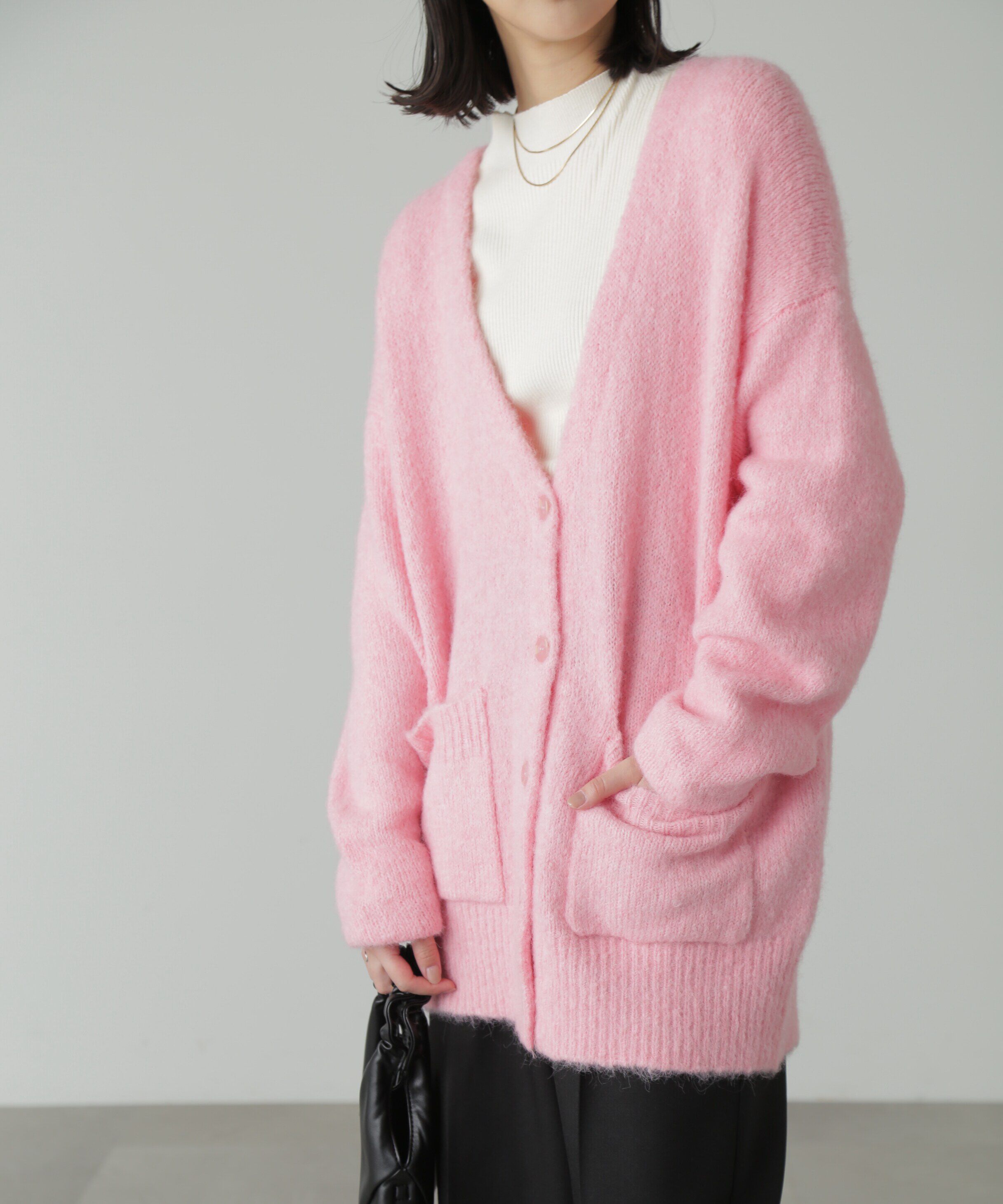  「ウール混リサイクルエコニットカーディガン」|ニット・セーター|