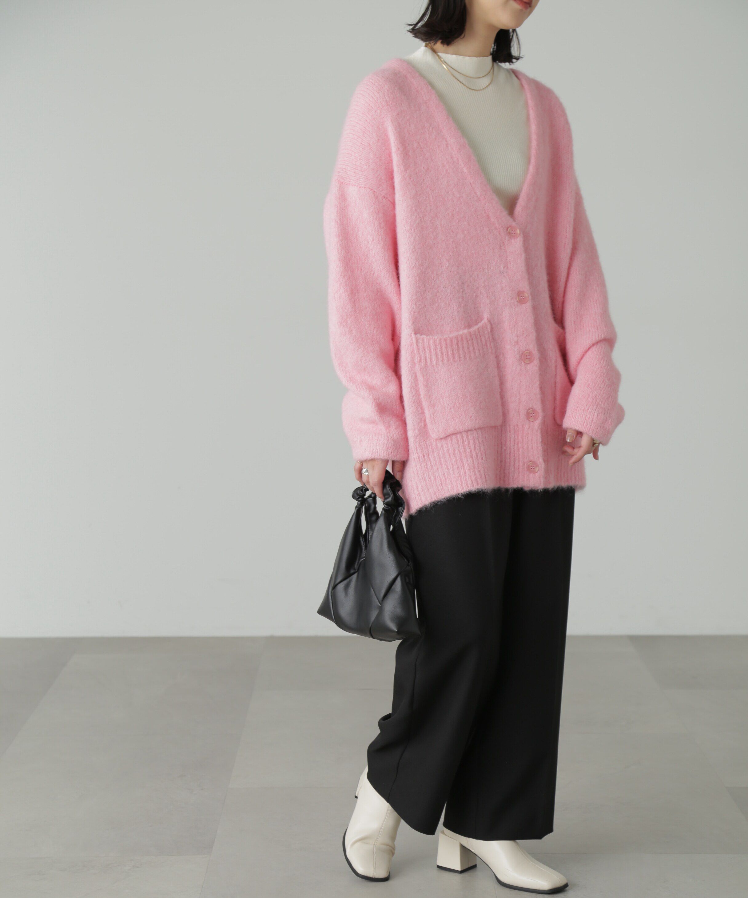  「ウール混リサイクルエコニットカーディガン」|ニット・セーター|