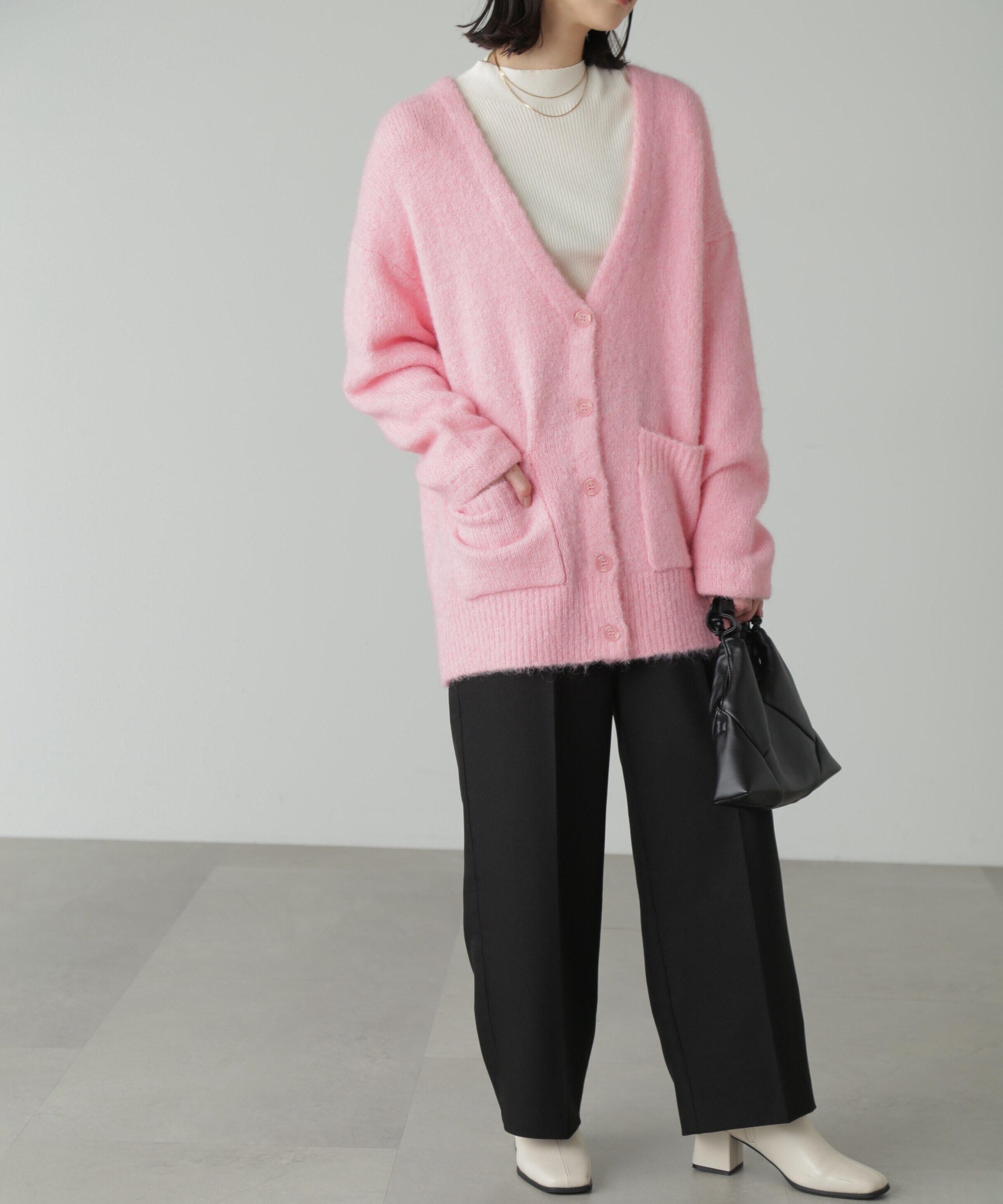  「ウール混リサイクルエコニットカーディガン」|ニット・セーター|