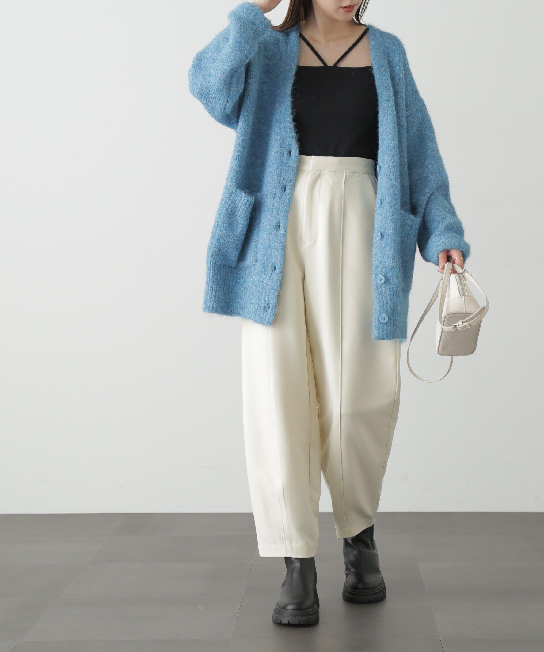  「ウール混リサイクルエコニットカーディガン」|ニット・セーター|