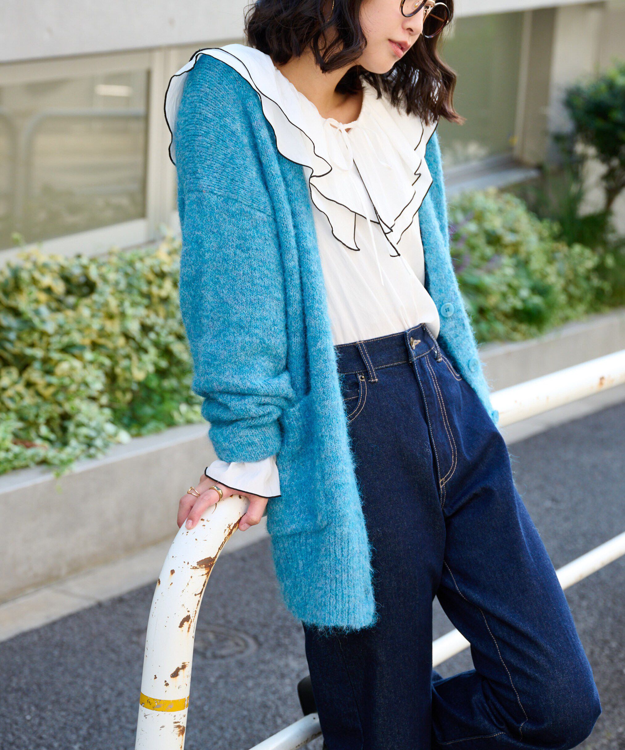  「ウール混リサイクルエコニットカーディガン」|ニット・セーター|