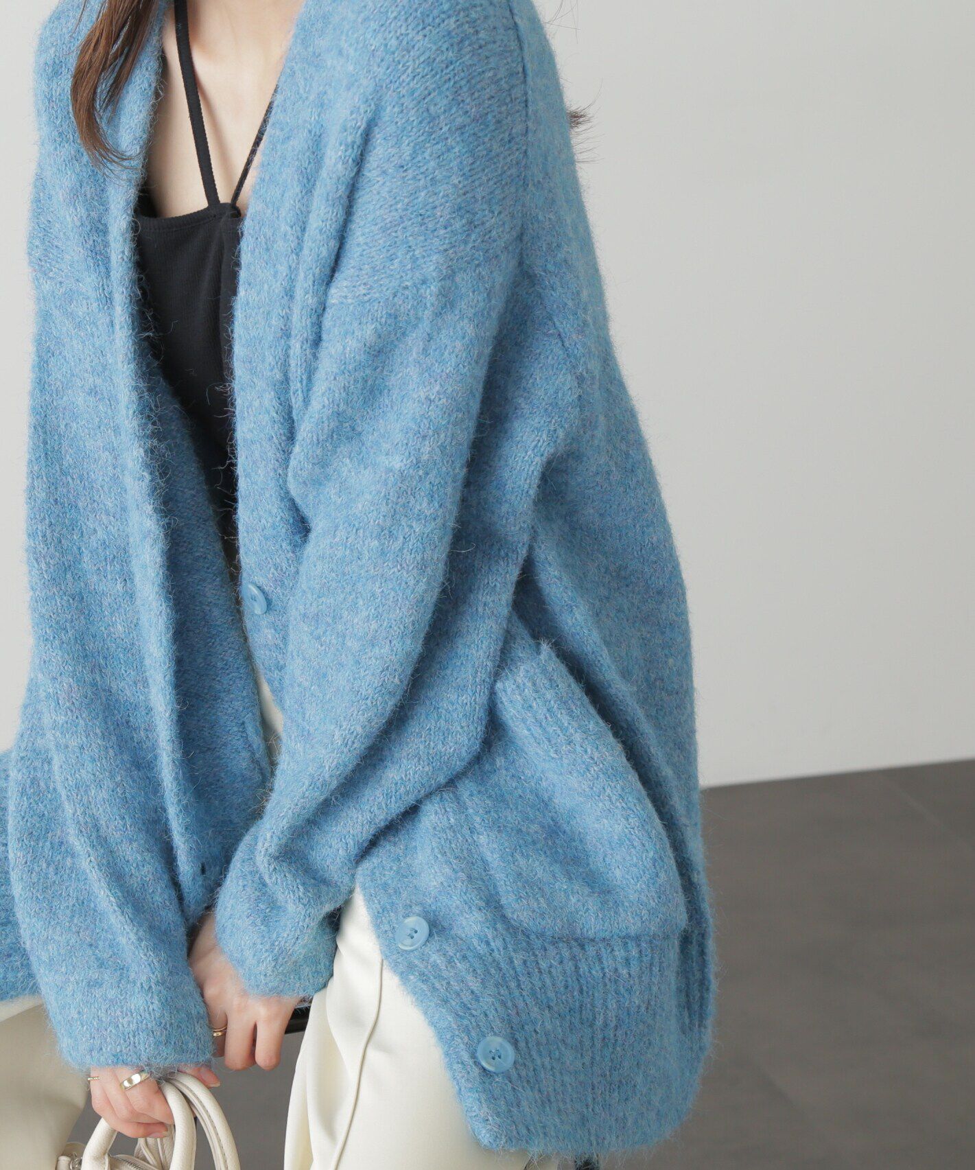  「ウール混リサイクルエコニットカーディガン」|ニット・セーター|