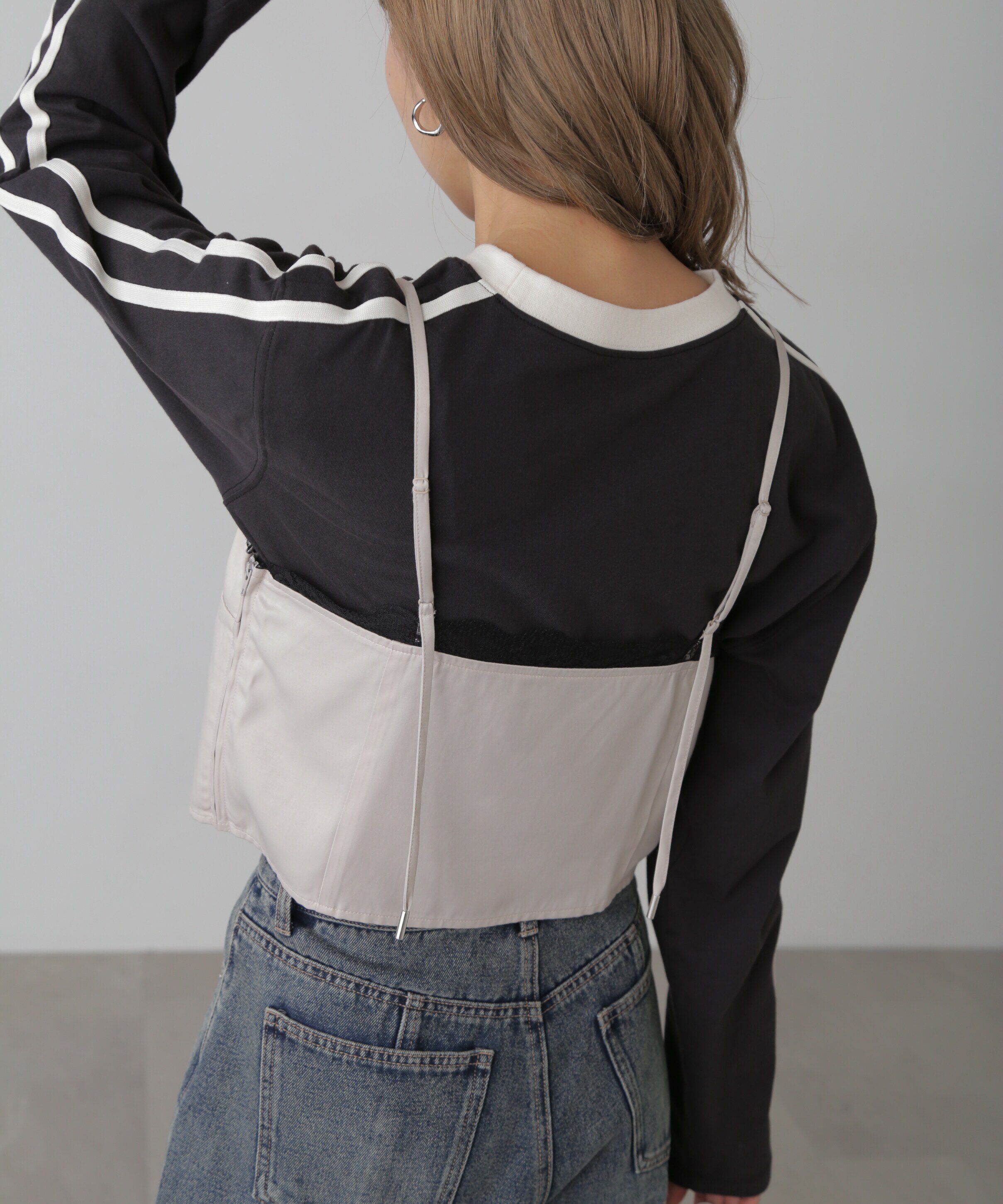  「サテンレースキャミソール」|シャツ・ブラウス|