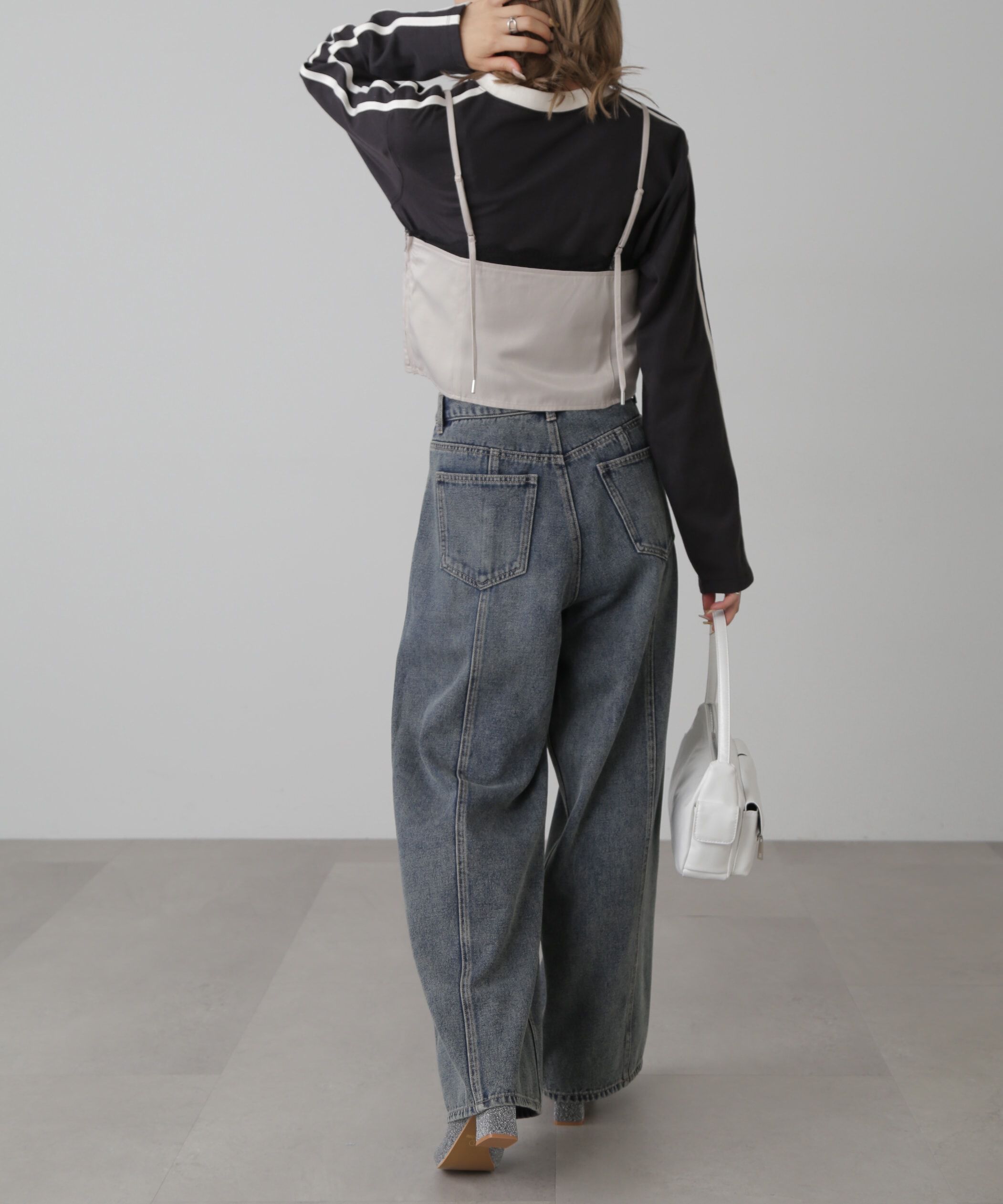  「サテンレースキャミソール」|シャツ・ブラウス|