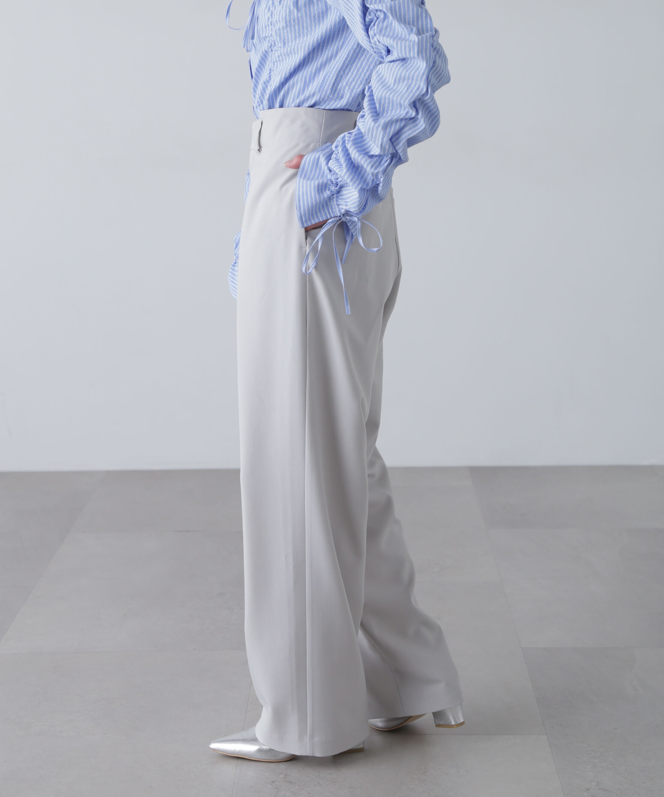  「〈セットアップ対応〉タックセミワイドパンツ」|その他|