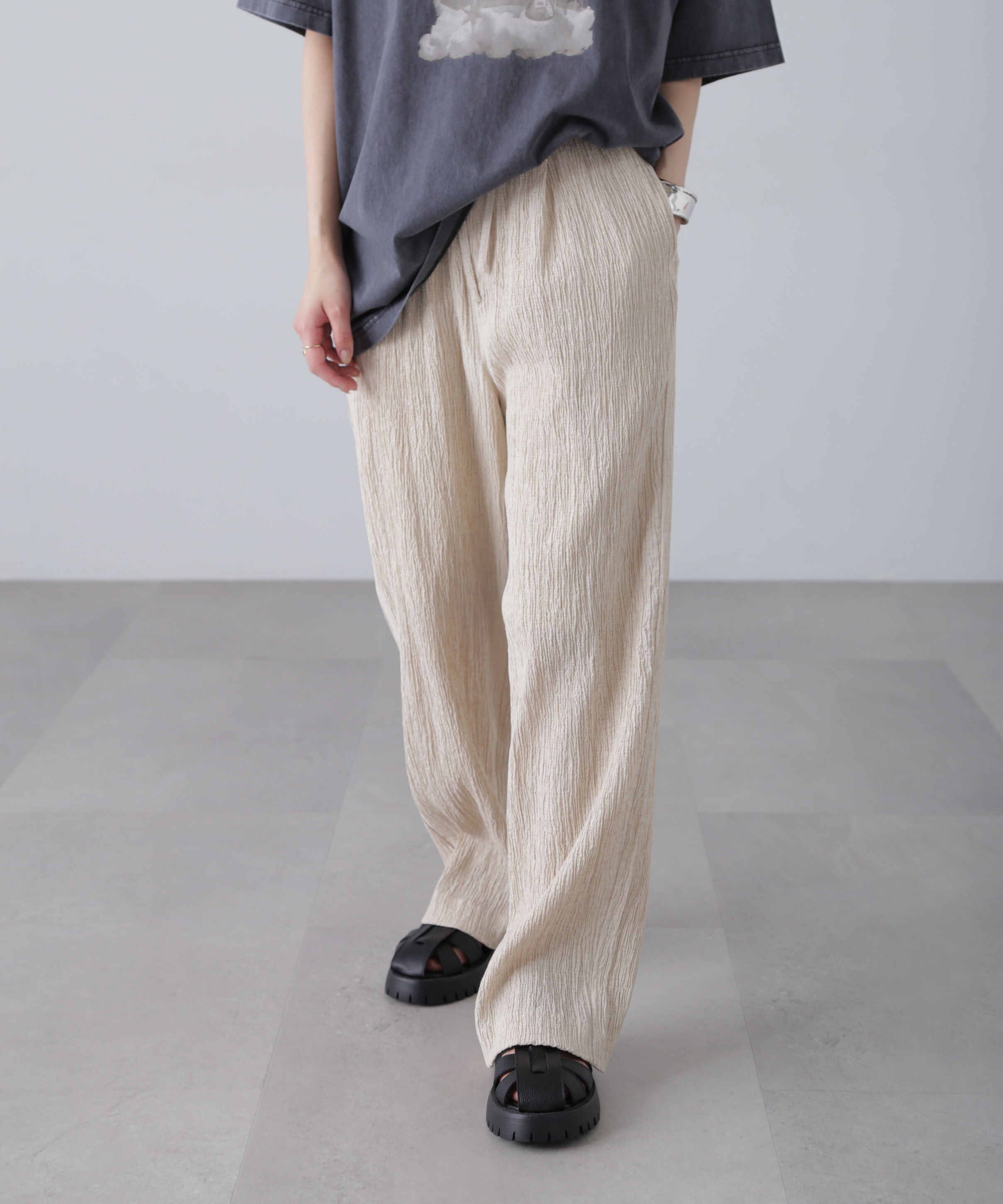  「楊柳リラックスストレートパンツ」|その他|