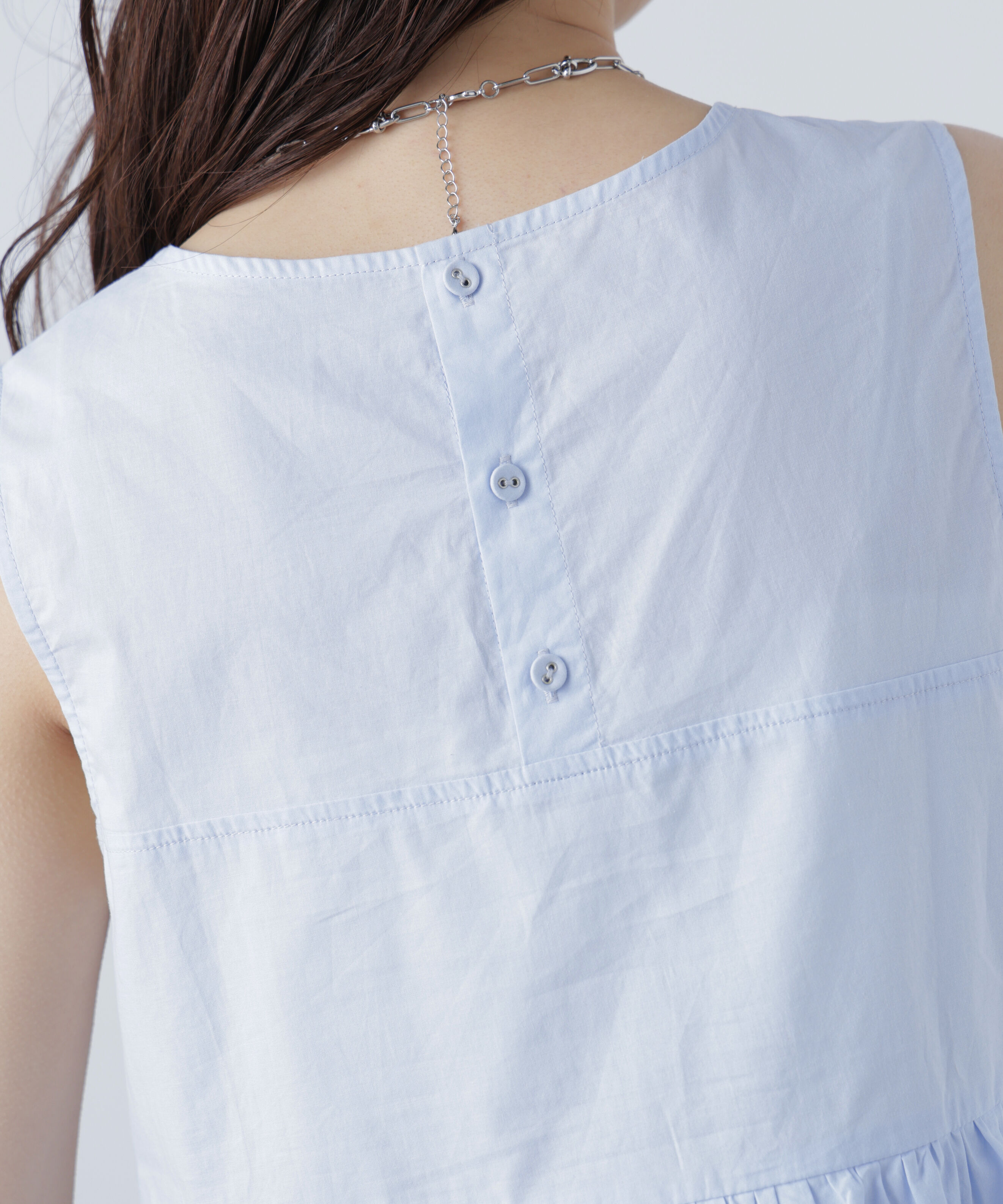  「シアーノースリーブティアードブラウス」|シャツ・ブラウス|