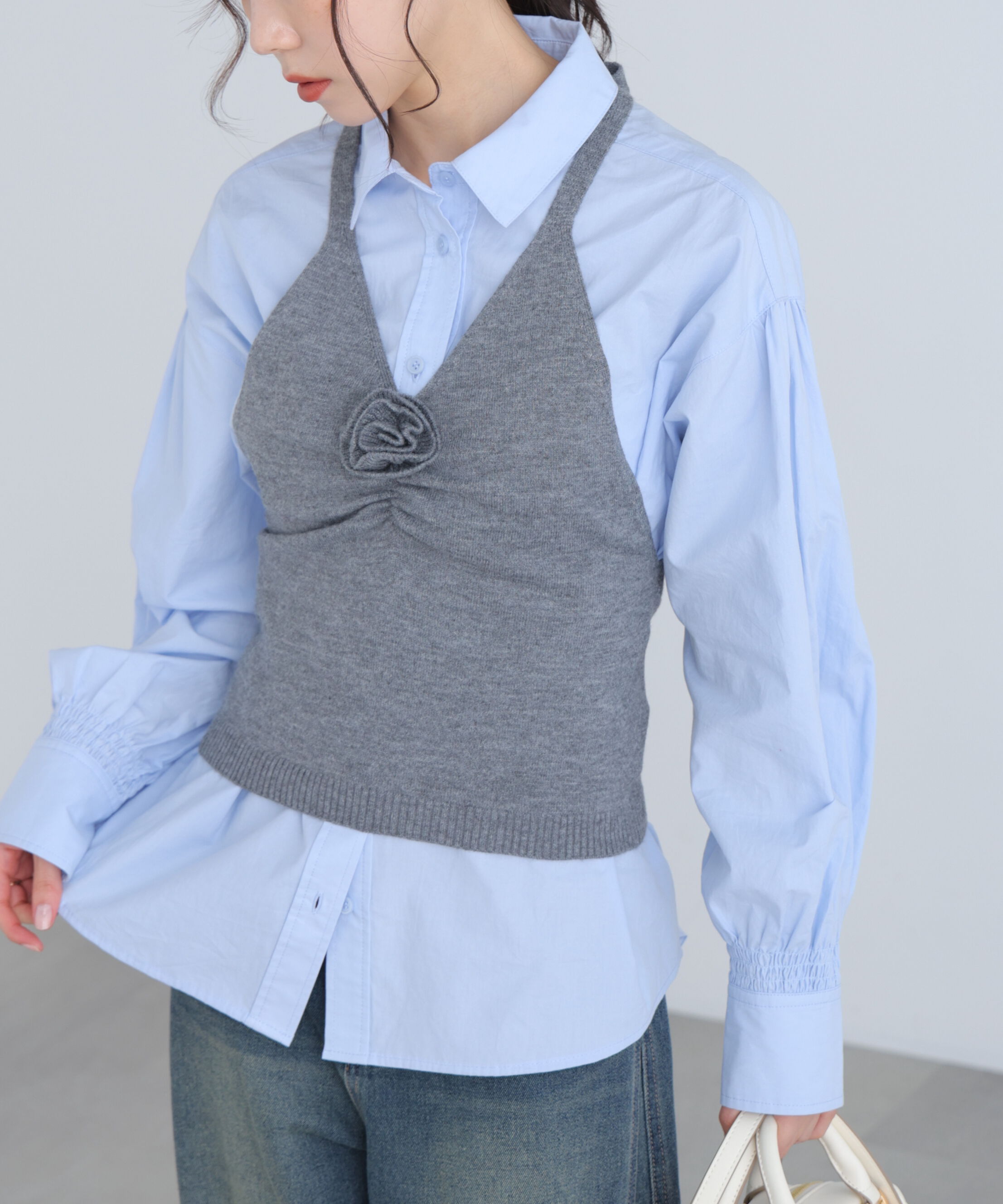  「ホルターネックニットベスト」|ニット・セーター|