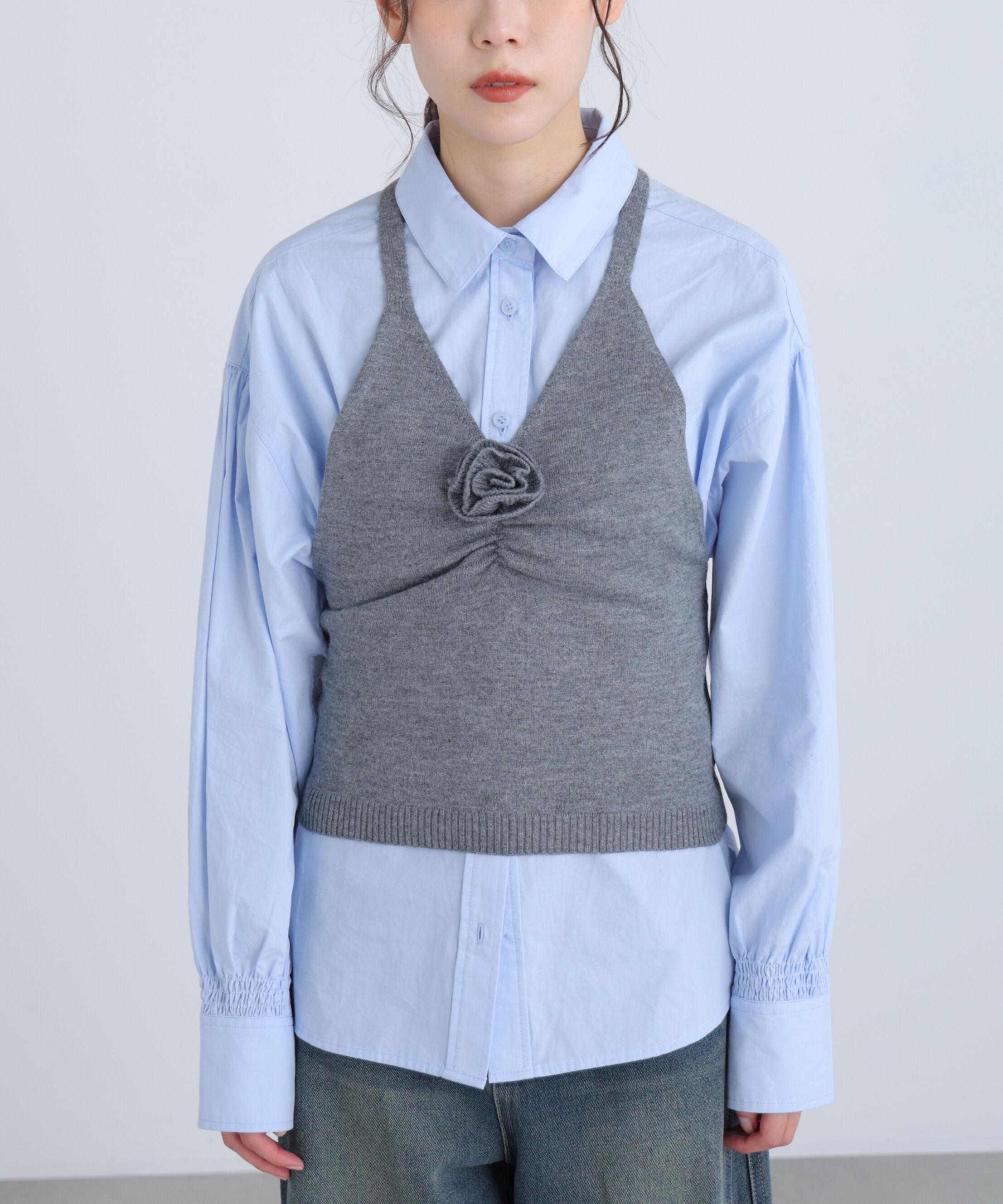  「ホルターネックニットベスト」|ニット・セーター|