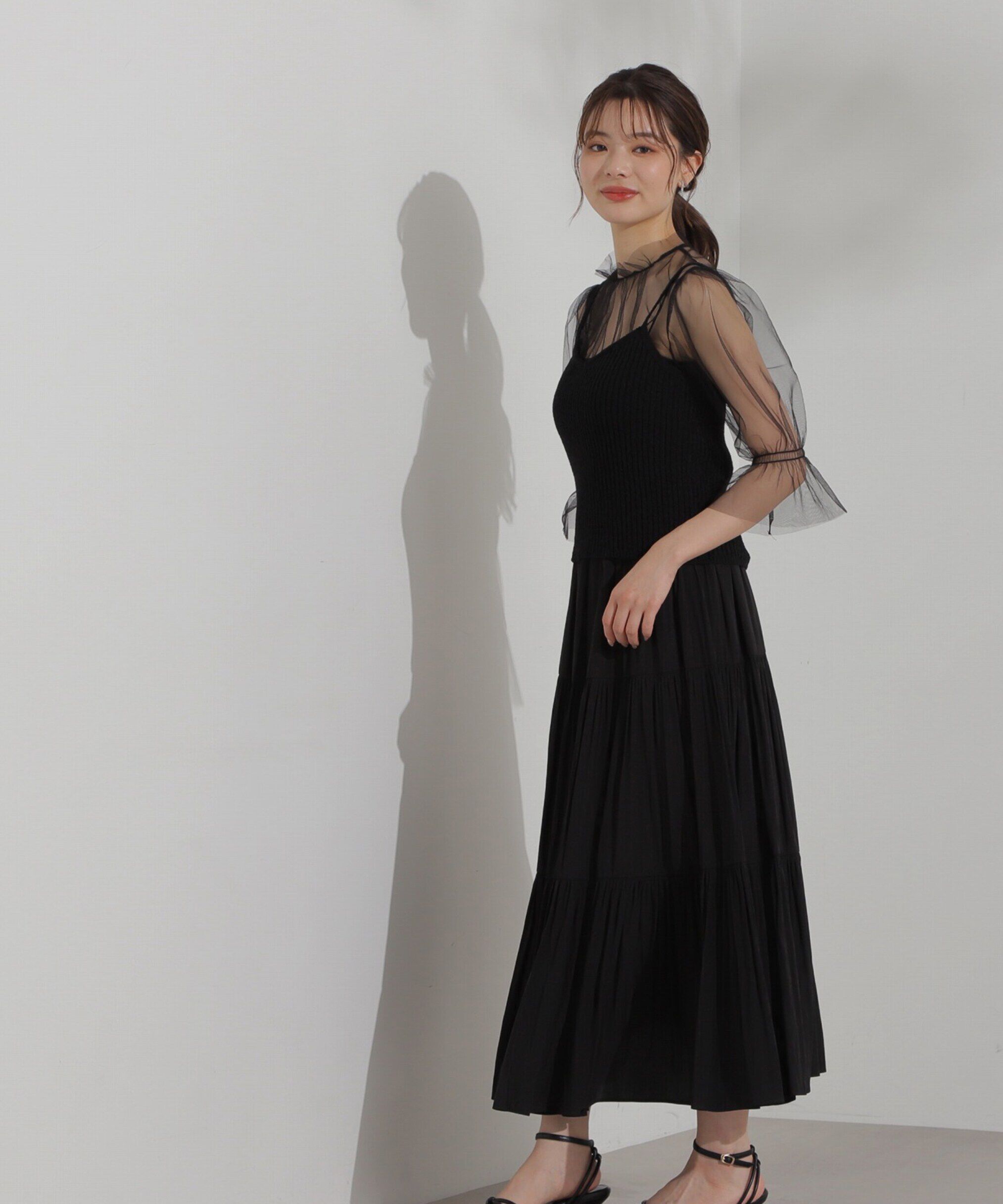 PROPORTION BODY DRESSING「チュールトップス&times;ニットビスチェ」|ニット・セーター|