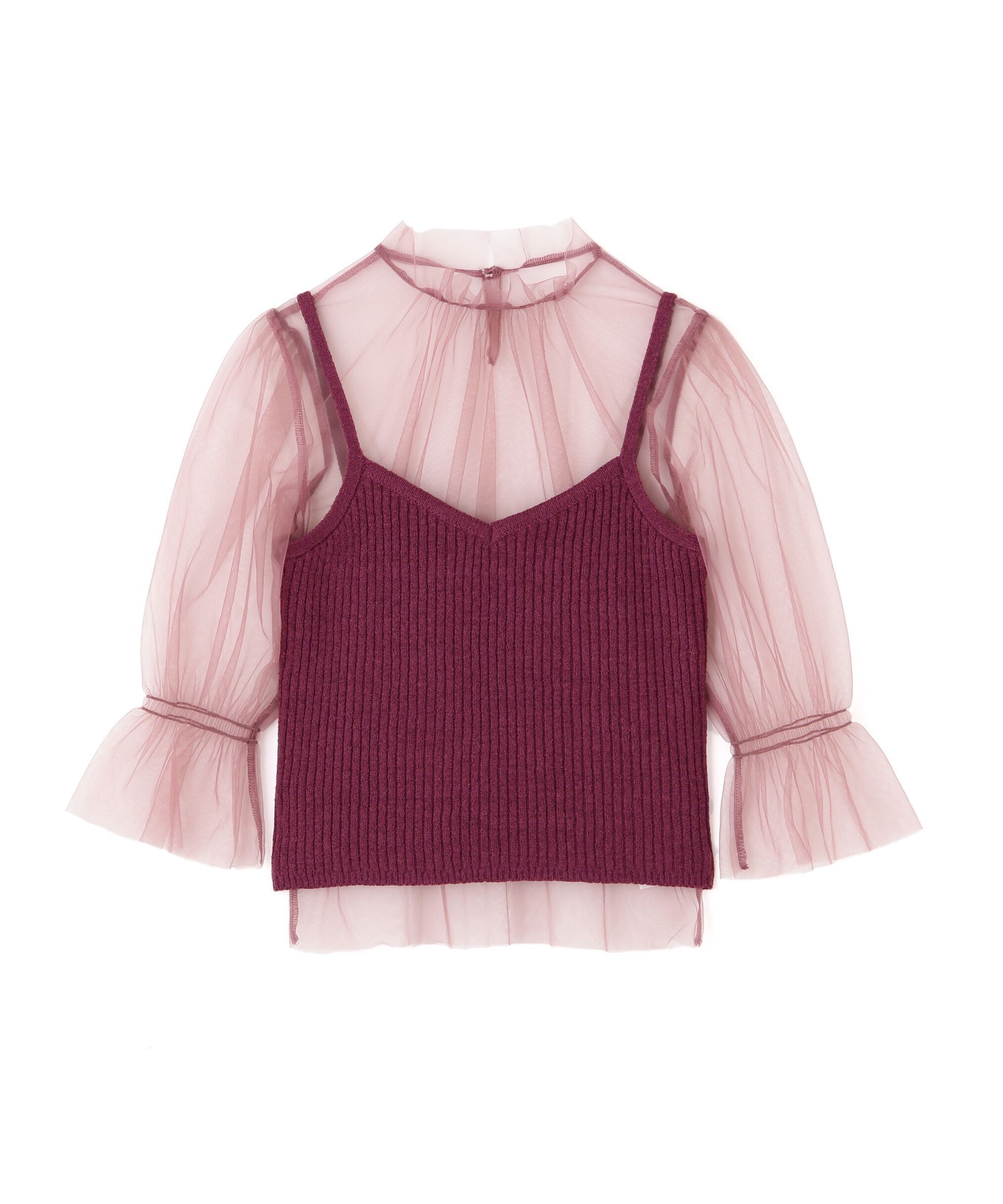 PROPORTION BODY DRESSING「チュールトップス&times;ニットビスチェ」|ニット・セーター|