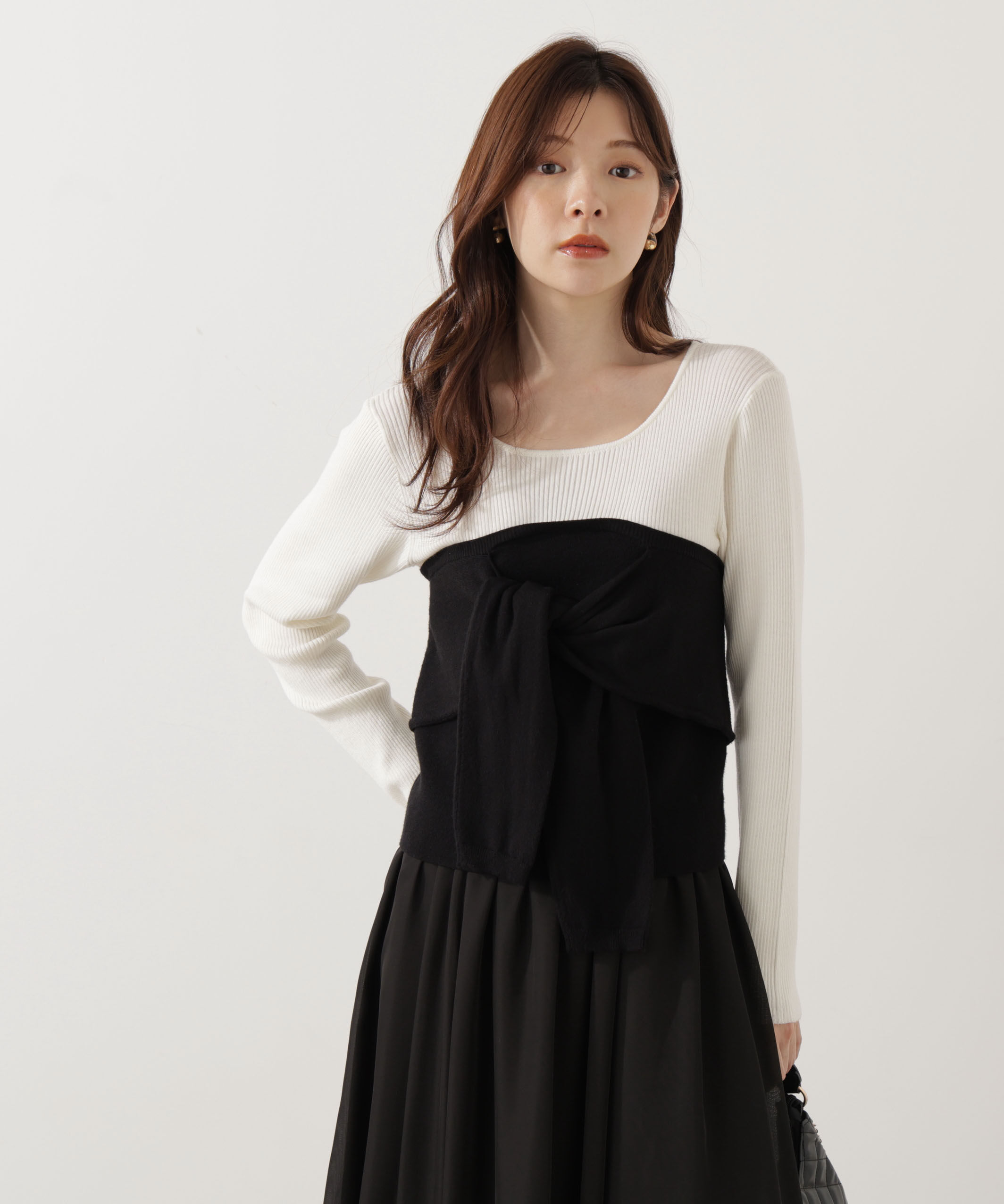 PROPORTION BODY DRESSING「レイヤード風ニット」|ニット・セーター|