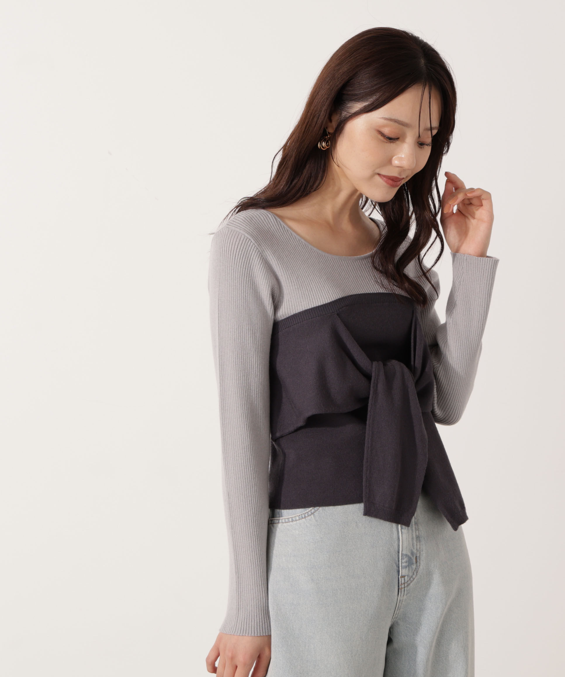 PROPORTION BODY DRESSING「レイヤード風ニット」|ニット・セーター|