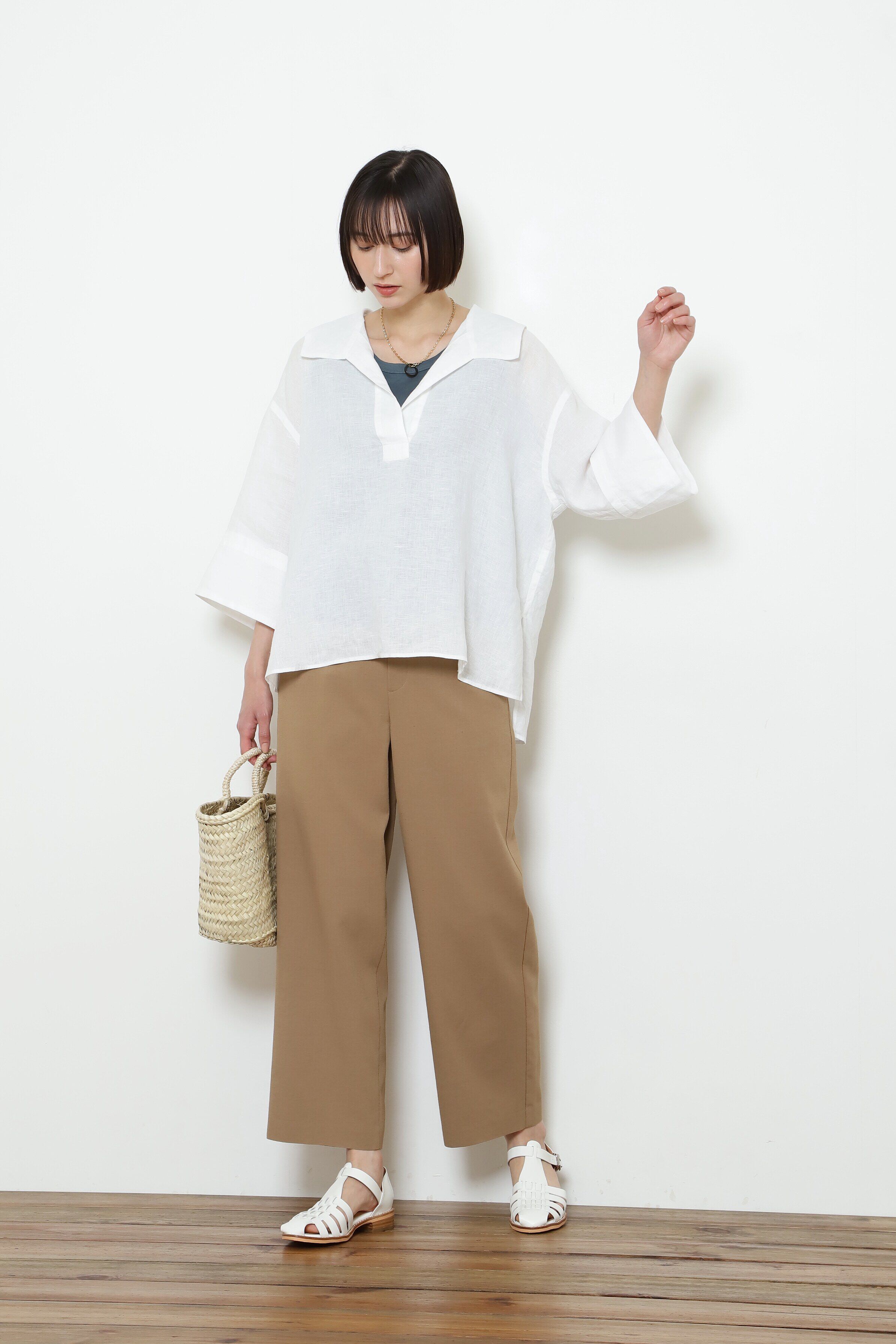  「◆レーヨン強撚Ｃ／麻ツイルＳＴパンツ」|その他|