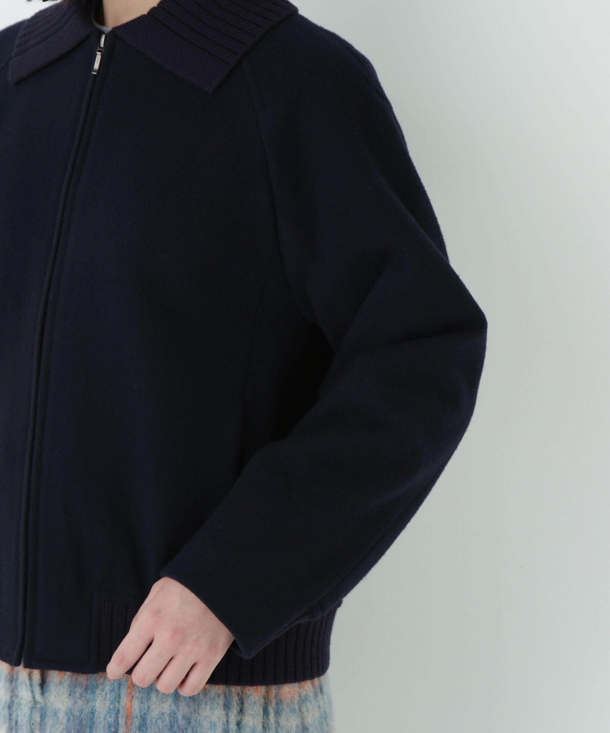  「Ｗメルトンショートジップブルゾン」|ブルゾン・スタジャン|